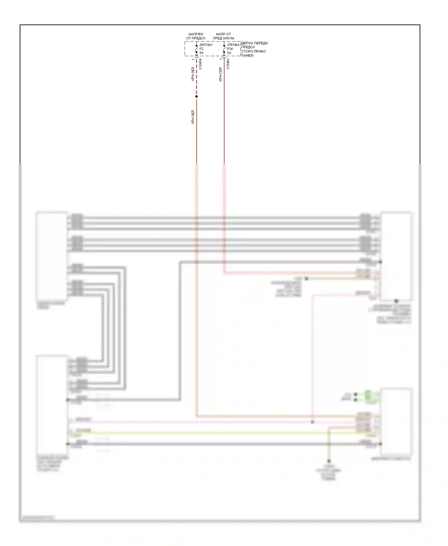 7 серия BMW E65/E66 рестайлинг (2005-2008): Электросхема разнесения антенн 