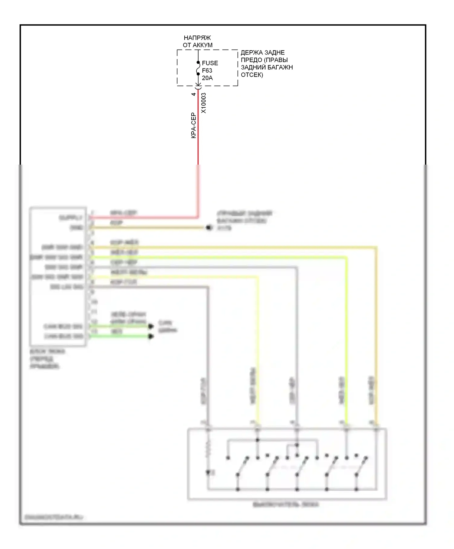 7 серия BMW E65/E66 рестайлинг (2005-2008): Электросхема складной крыши/люка 