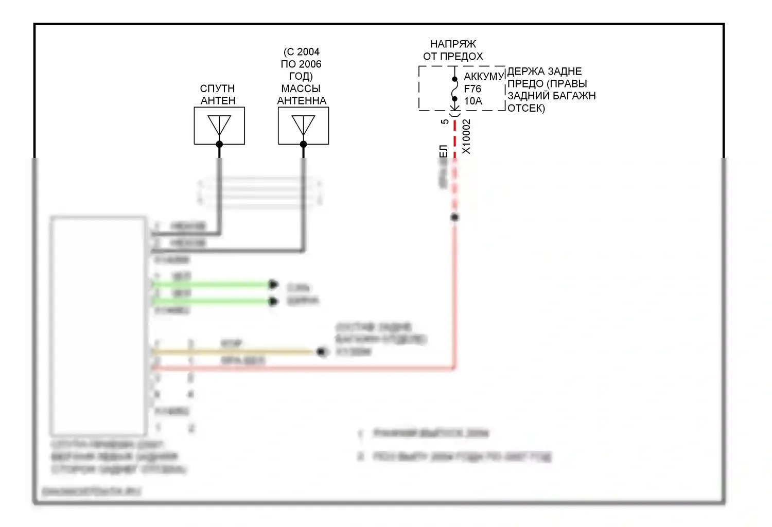 7 серия BMW E65/E66 (2001-2005): Электросхема спутниковой магнитолы 