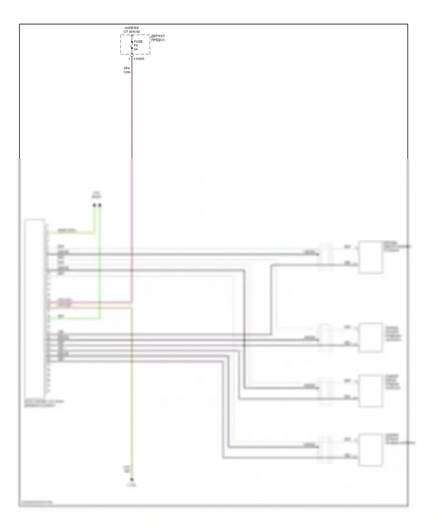 7 серия BMW E65/E66 (2001-2005): Электросхема контроля давления в шинах 