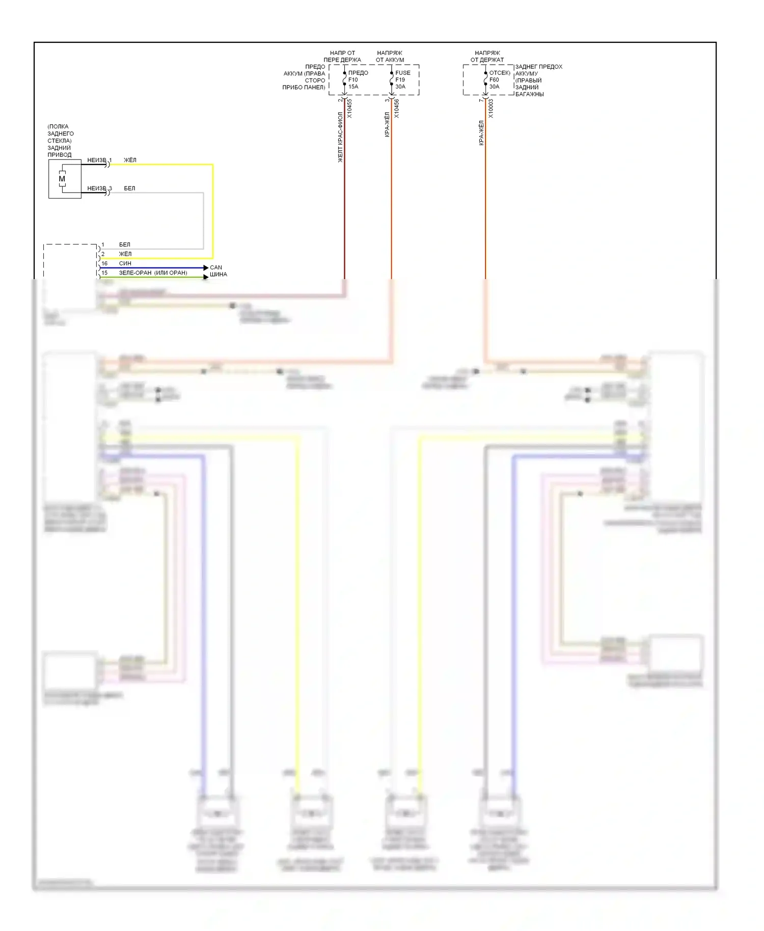 7 серия BMW E65/E66 (2001-2005): Роликовая солнцезащитная шторка электросхема 