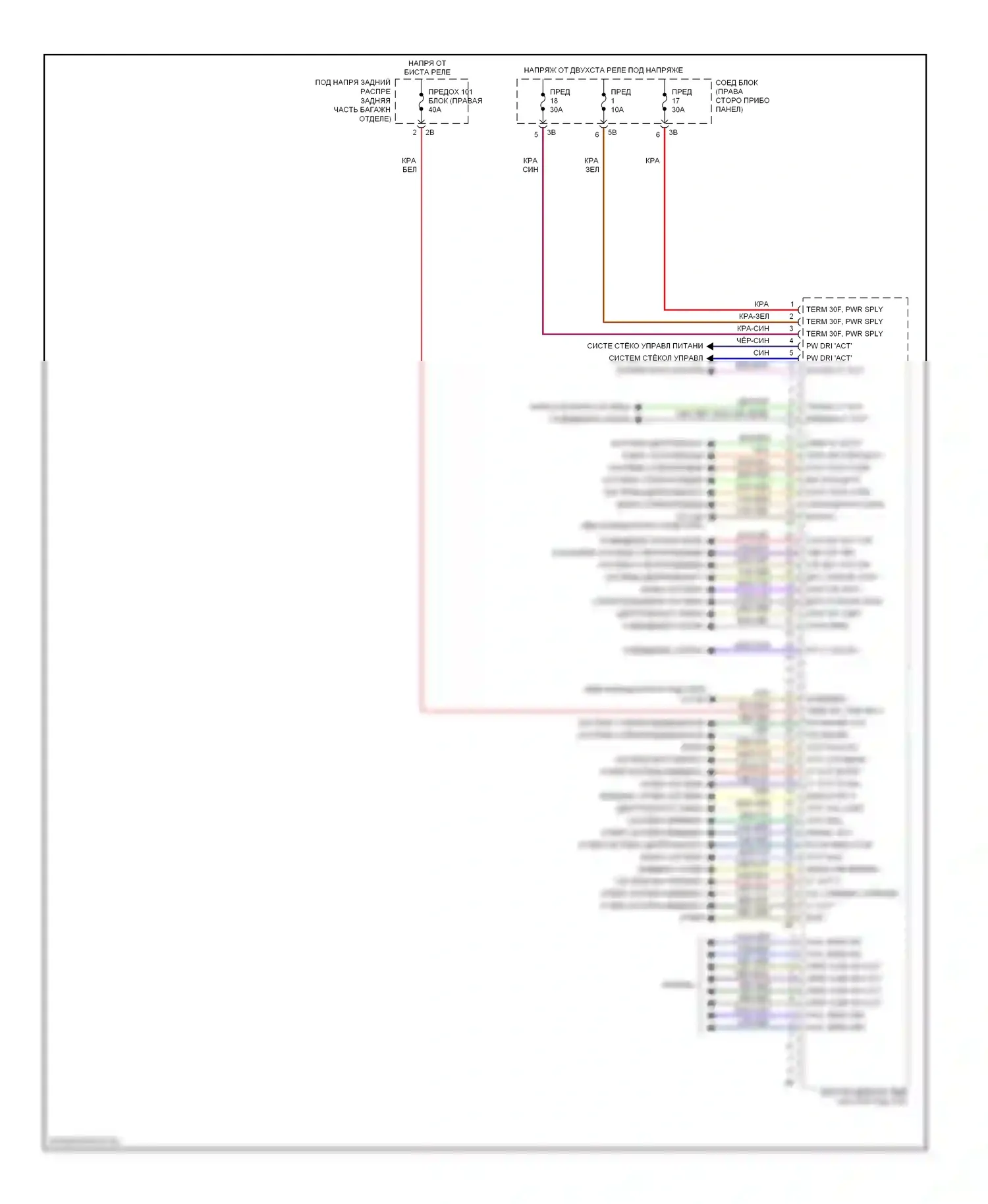 7 серия BMW F01/F02 рестайлинг (2012-2015): Электросхема блоков управления кузовом (2 из 2) 