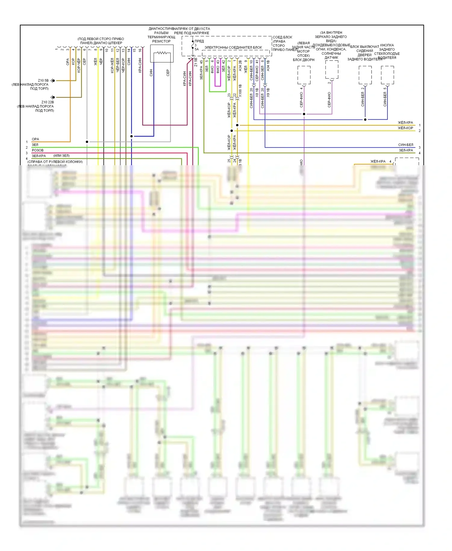 7 серия BMW F01/F02 рестайлинг (2012-2015): Can шина электросхема (2 из 4) 