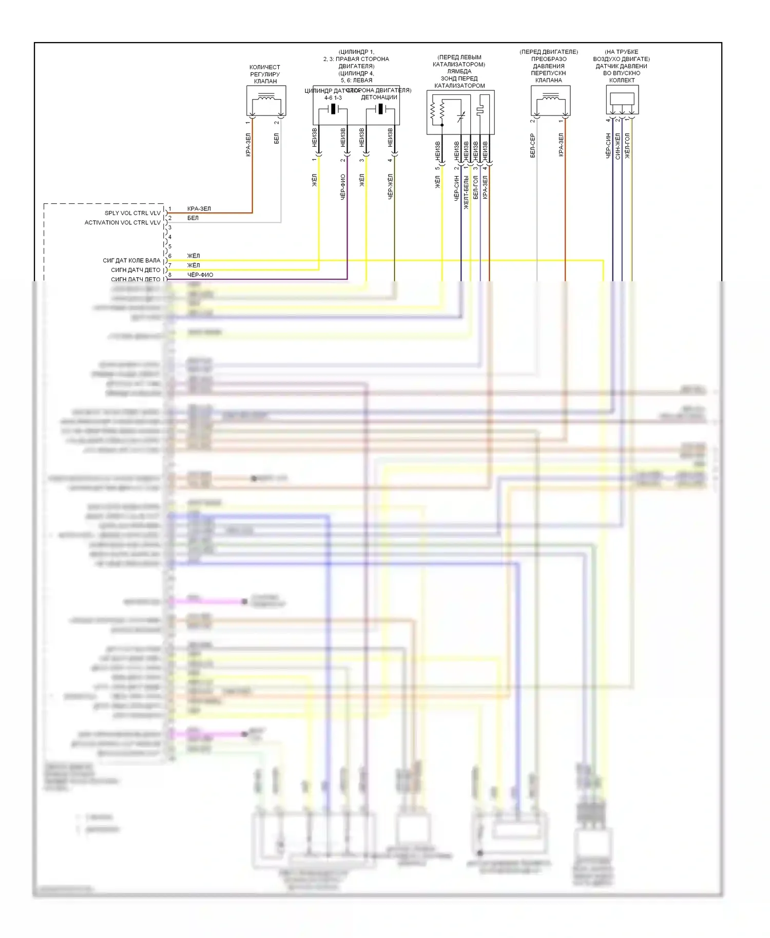7 серия BMW F01/F02 рестайлинг (2012-2015): Электросхема двигателя 3.0л турбо (1 из 5) 