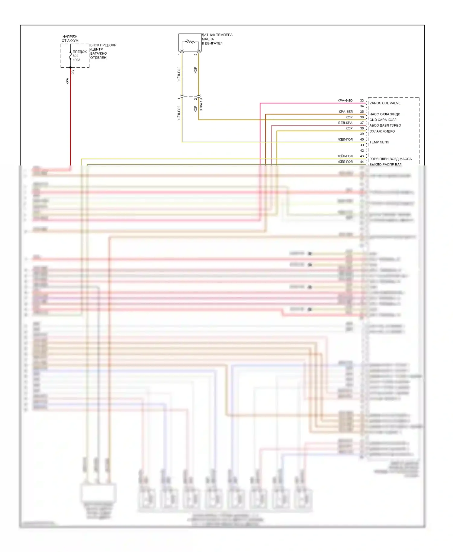 7 серия BMW F01/F02 рестайлинг (2012-2015): Электросхема двигателя 4,4л твин турбо (10 из 10) 
