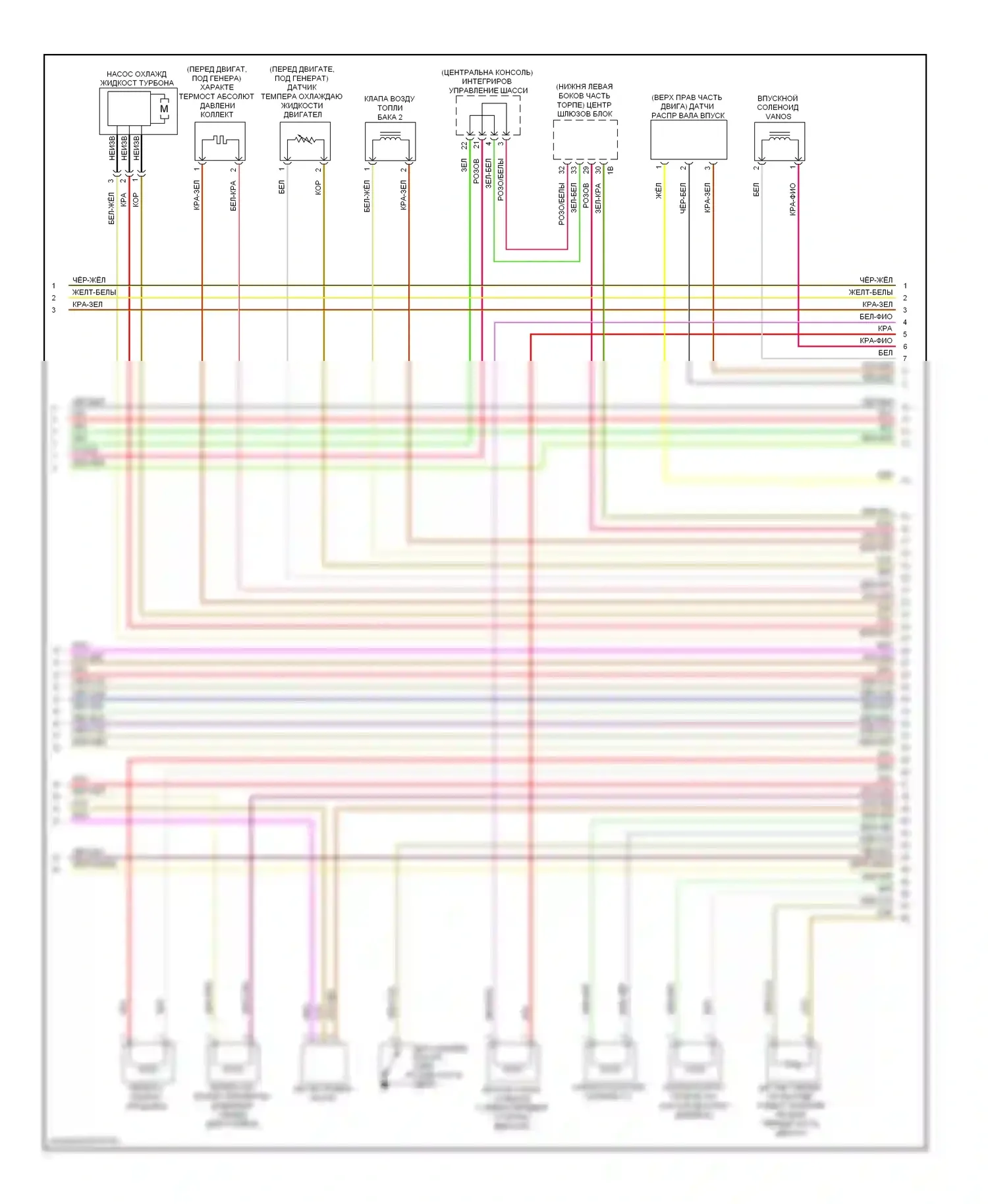 7 серия BMW F01/F02 рестайлинг (2012-2015): Электросхема двигателя 4,4л твин турбо (4 из 10) 