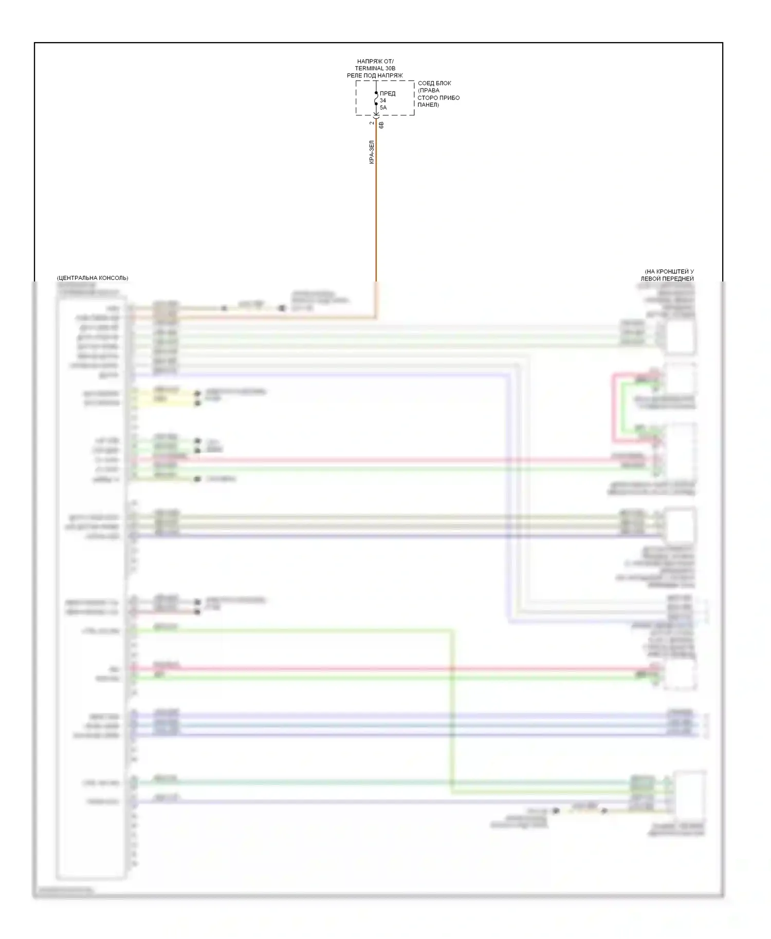 7 серия BMW F01/F02 рестайлинг (2012-2015): Электросхема пневмоподвески (1 из 2) 
