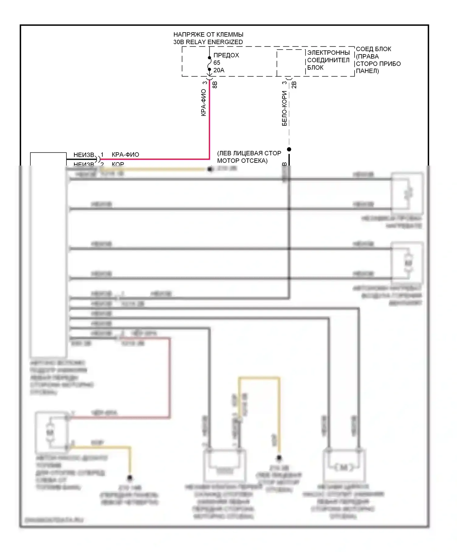 7 серия BMW F01/F02 рестайлинг (2012-2015): Электросхема автономного отопления 