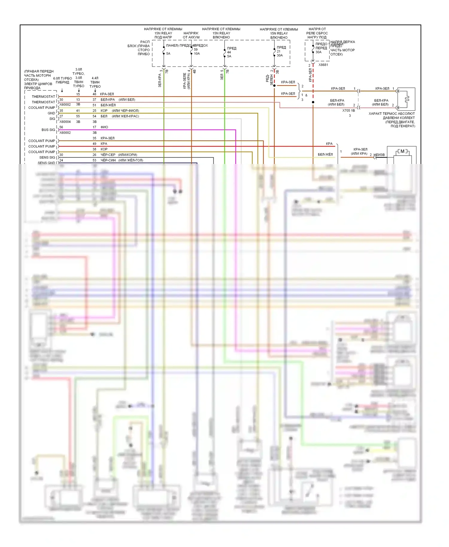 7 серия BMW F01/F02 рестайлинг (2012-2015): Электросхема климат контроля, с задним автоматическим климат-контролем (2 из 5) 