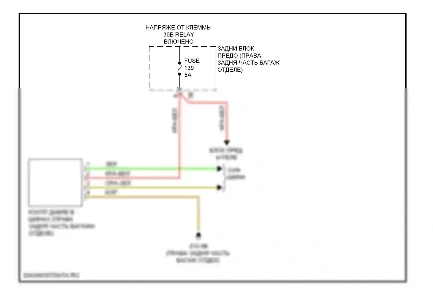7 серия BMW F01/F02 рестайлинг (2012-2015): Электросхема помощников водителя 