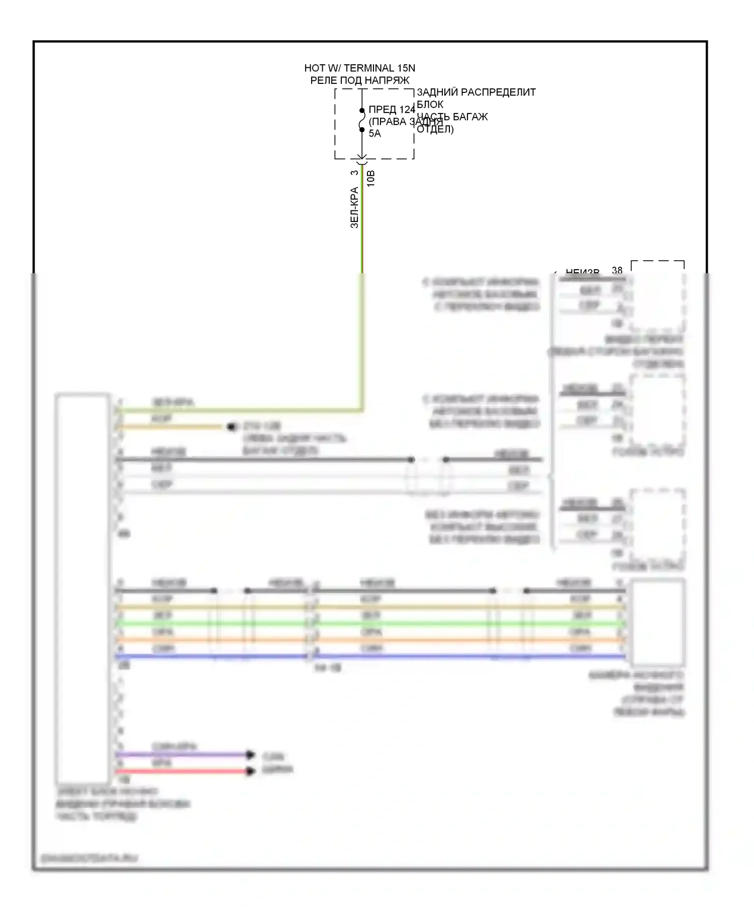 7 серия BMW F01/F02 рестайлинг (2012-2015): Электронная электросхема ночного видения, поздний выпуск 