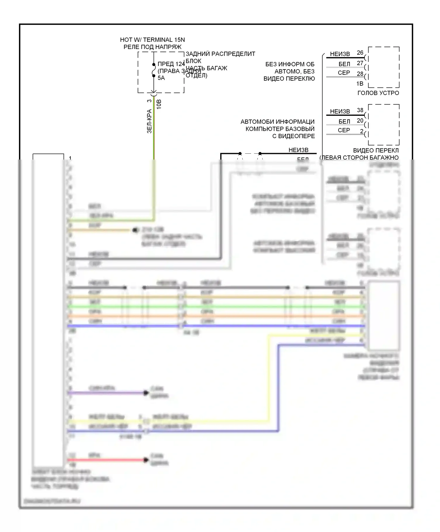 7 серия BMW F01/F02 рестайлинг (2012-2015): Электронная электросхема ночного видения, ранний выпуск 