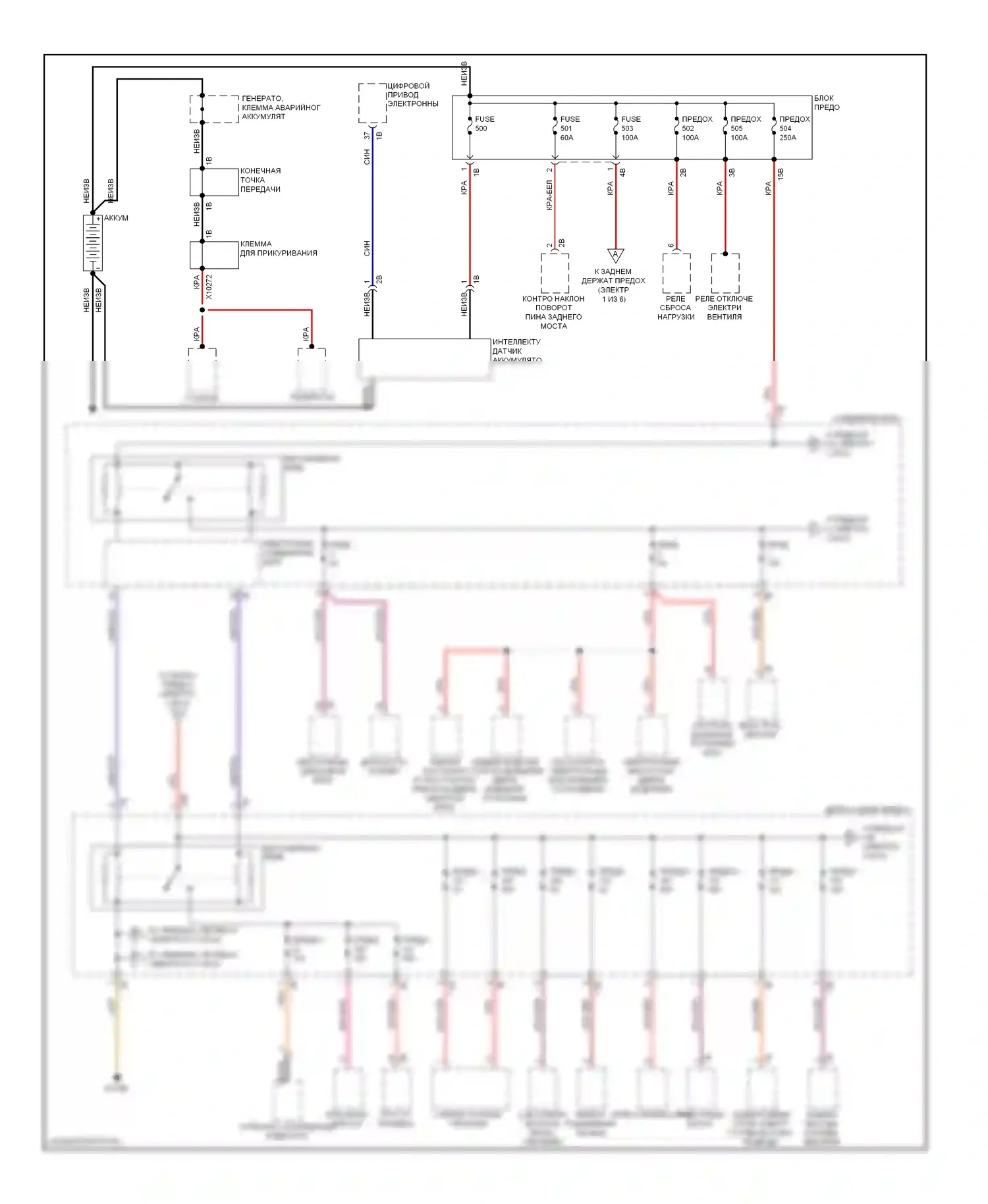 7 серия BMW F01/F02 (2008-2012): Электросхема блока предохранителей реле (1 из 6) 