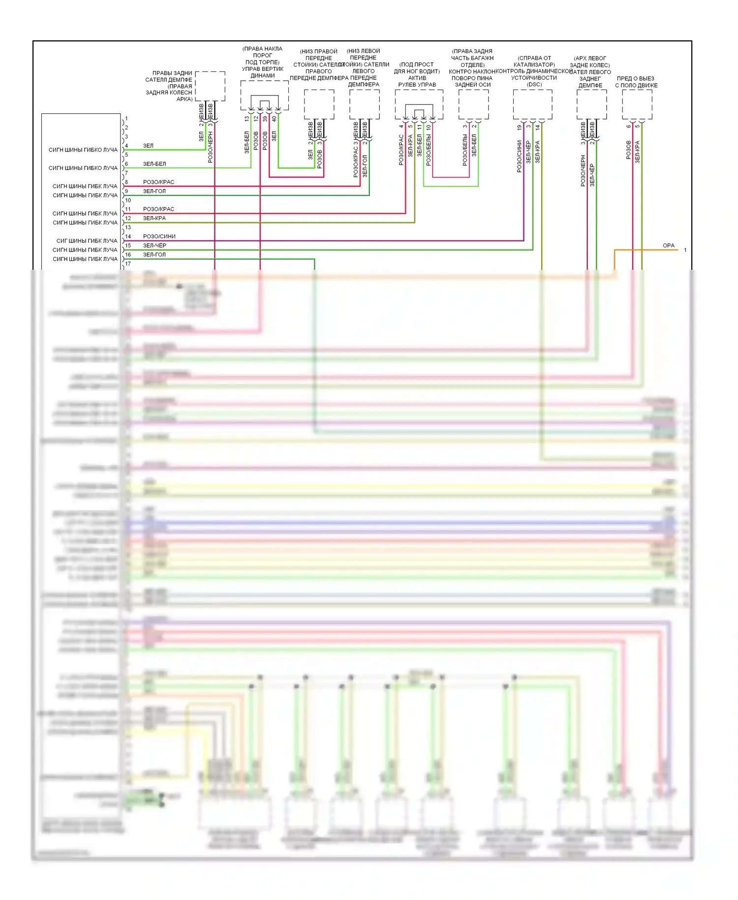 7 серия BMW F01/F02 (2008-2012): Can шина электросхема (1 из 3) 