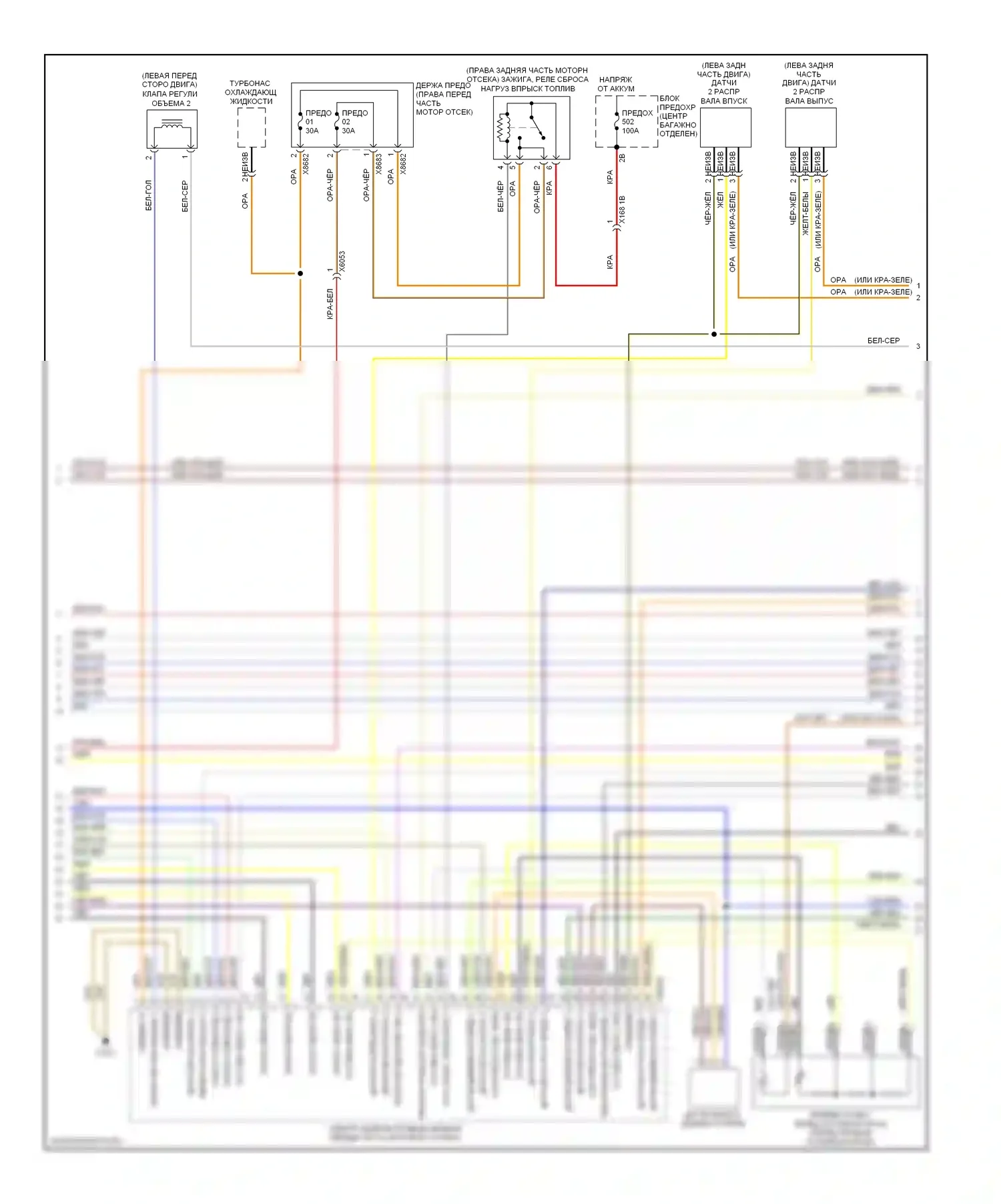 7 серия BMW F01/F02 (2008-2012): Электросхема двигателя 4,4л твин турбо (3 из 6) 