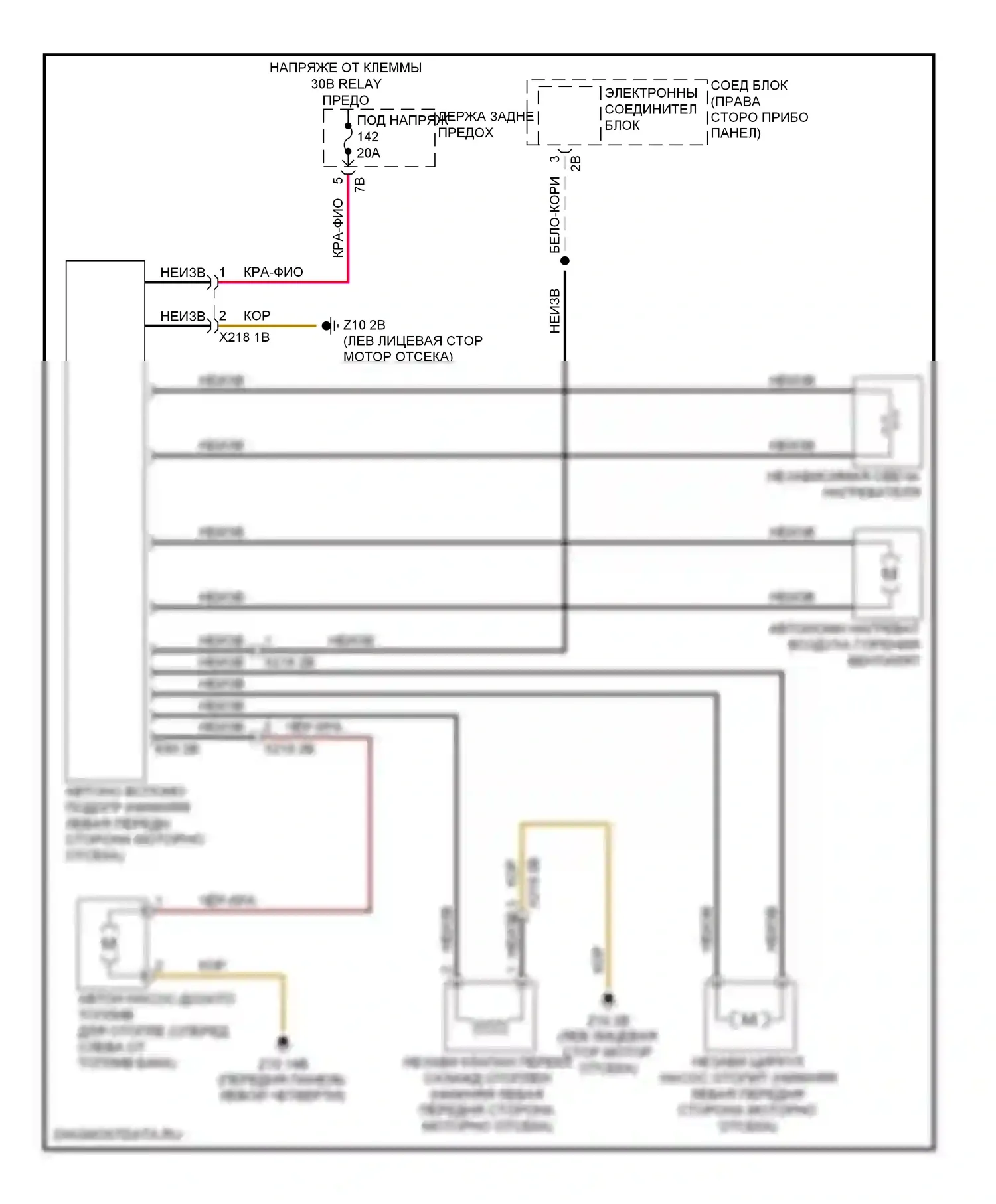 7 серия BMW F01/F02 (2008-2012): Электросхема автономного отопления 