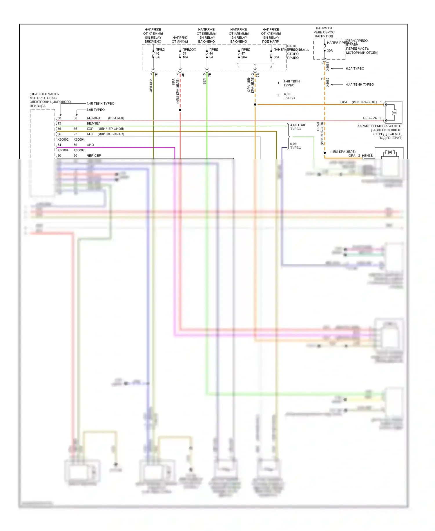 7 серия BMW F01/F02 (2008-2012): Электросхема климат контроля, без заднего автоматического климат-контроля (2 из 3) 