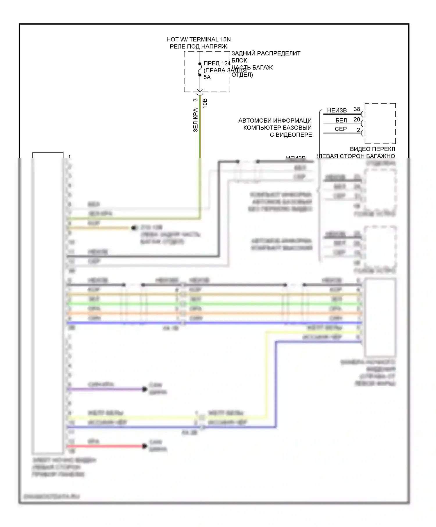 7 серия BMW F01/F02 (2008-2012): Электросхема ночного видения 