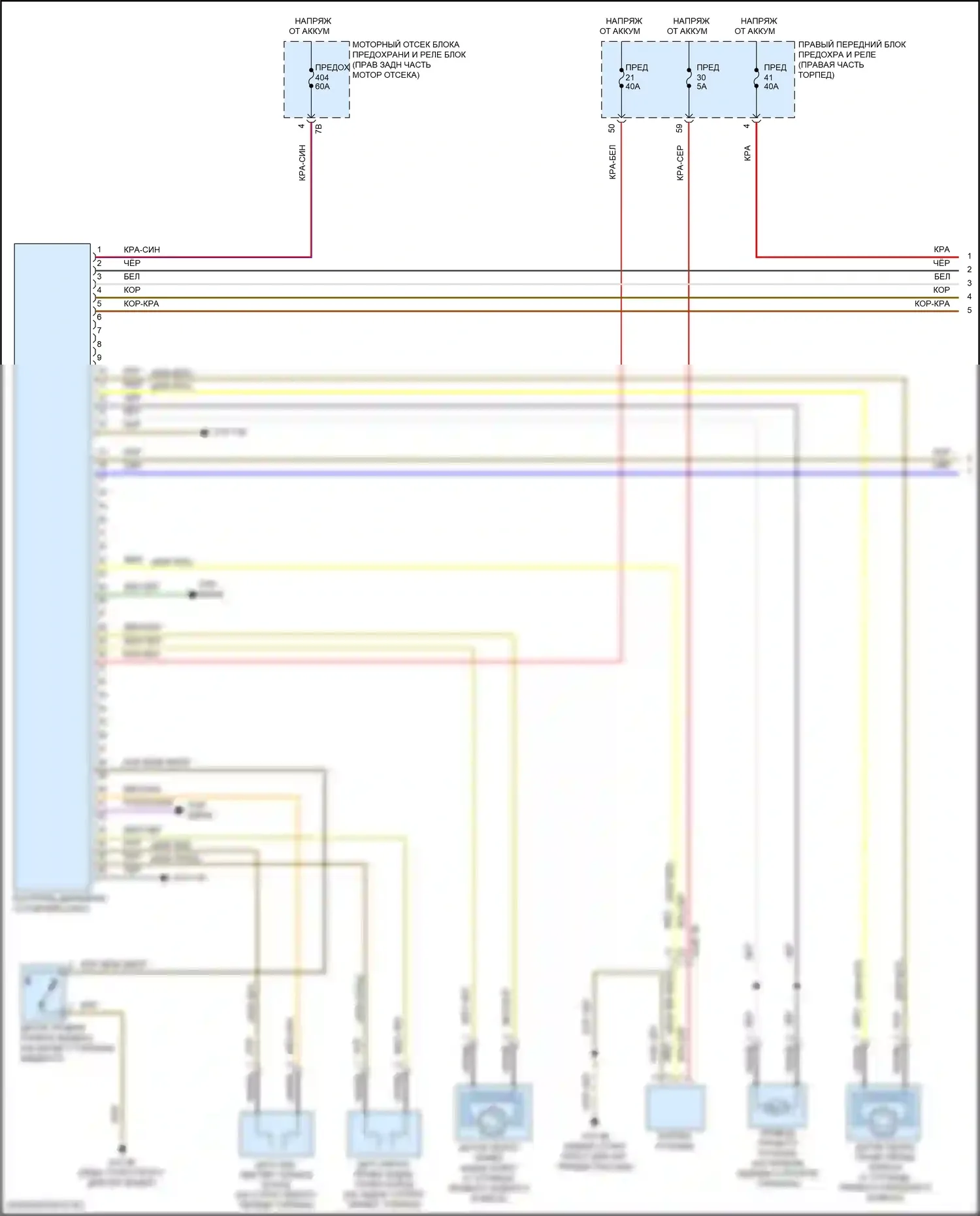 7 серия BMW G11/G12 рестайлинг (2019-2023): Антиблокировочная система abs электросхема (1 из 2) 