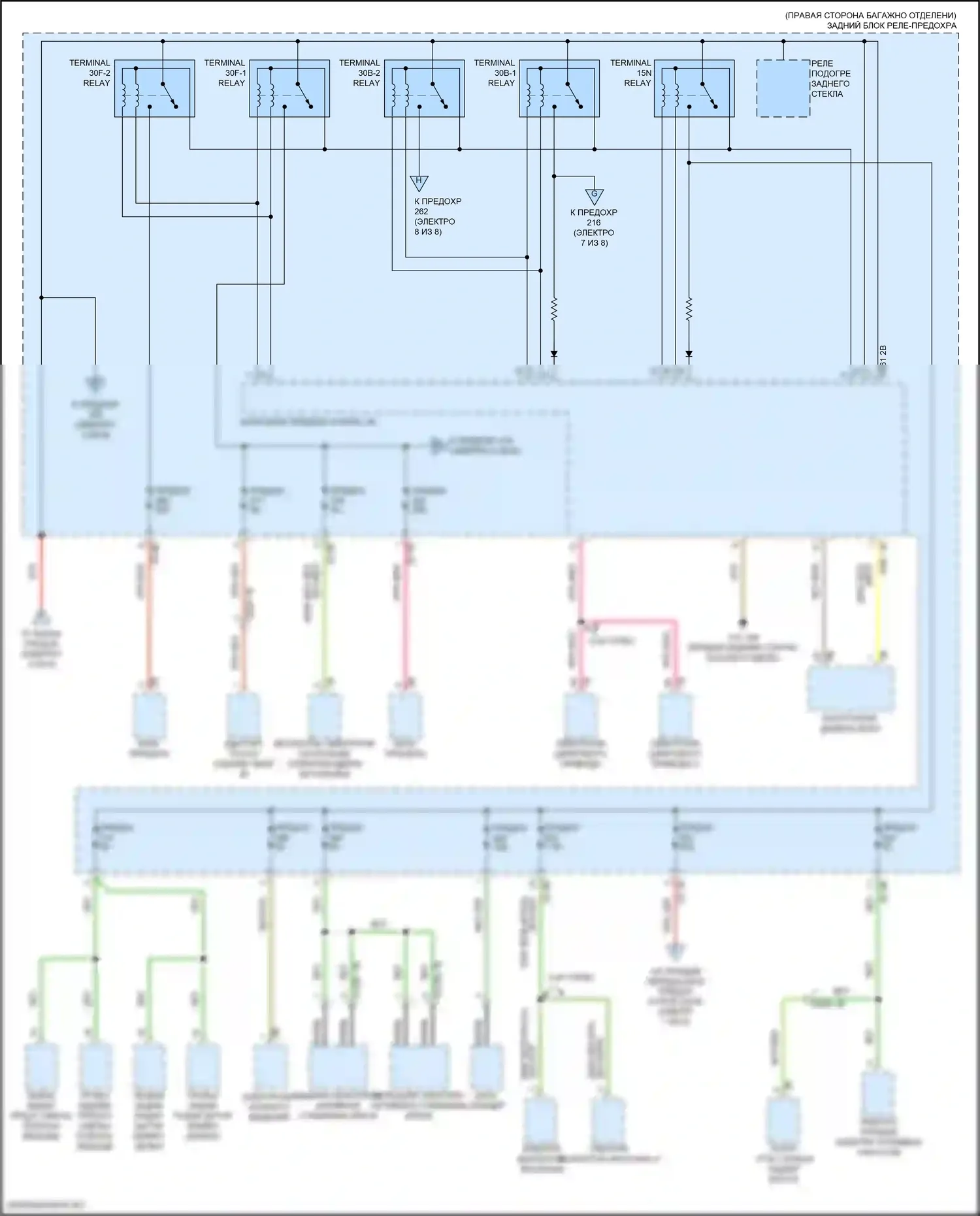 7 серия BMW G11/G12 рестайлинг (2019-2023): Электросхема блока предохранителей реле (6 из 8) 