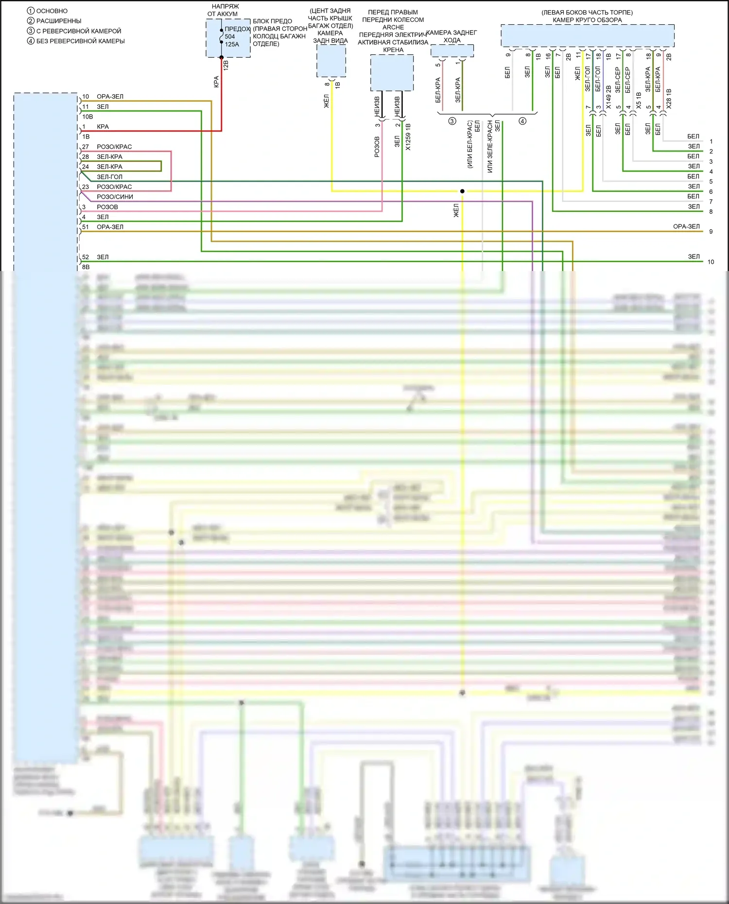 7 серия BMW G11/G12 рестайлинг (2019-2023): Электросхема шины высокого/низкого уровня (1 из 8) 