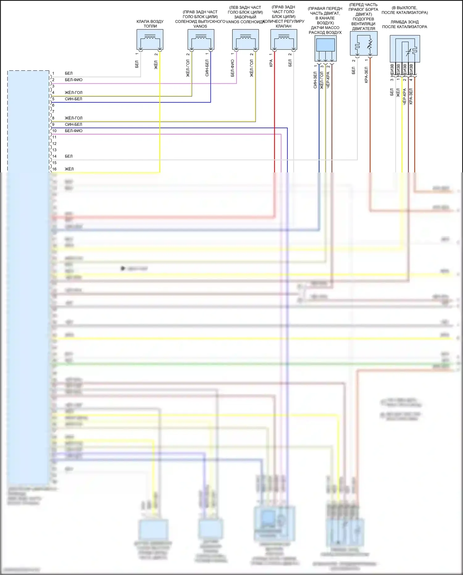 7 серия BMW G11/G12 рестайлинг (2019-2023): Электросхема двигателя 3,0л турбо (1 из 6) 