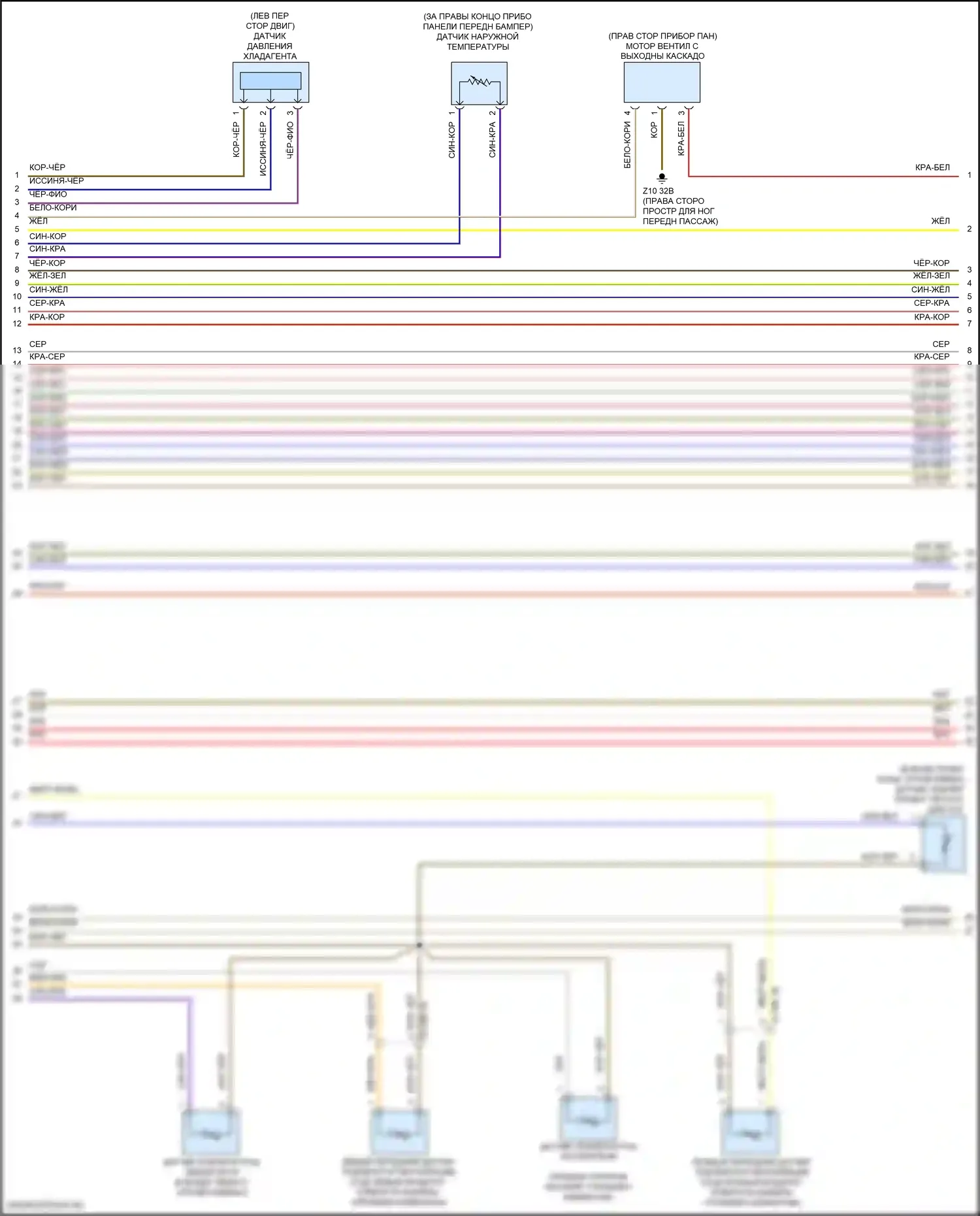 7 серия BMW G11/G12 рестайлинг (2019-2023): Электросхема климат контроля, без заднего автоматического климат-контроля (2 из 5) 