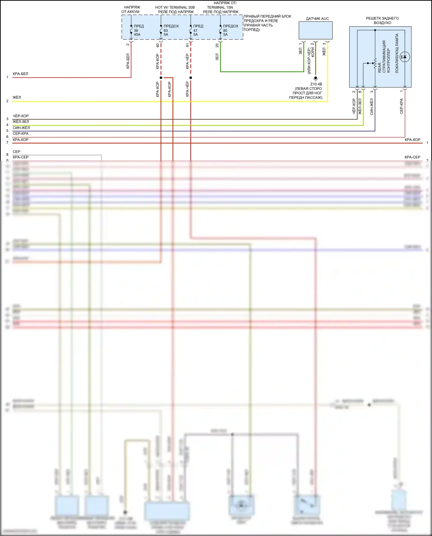 7 серия BMW G11/G12 рестайлинг (2019-2023): Электросхема климат контроля, без заднего автоматического климат-контроля (3 из 5) 