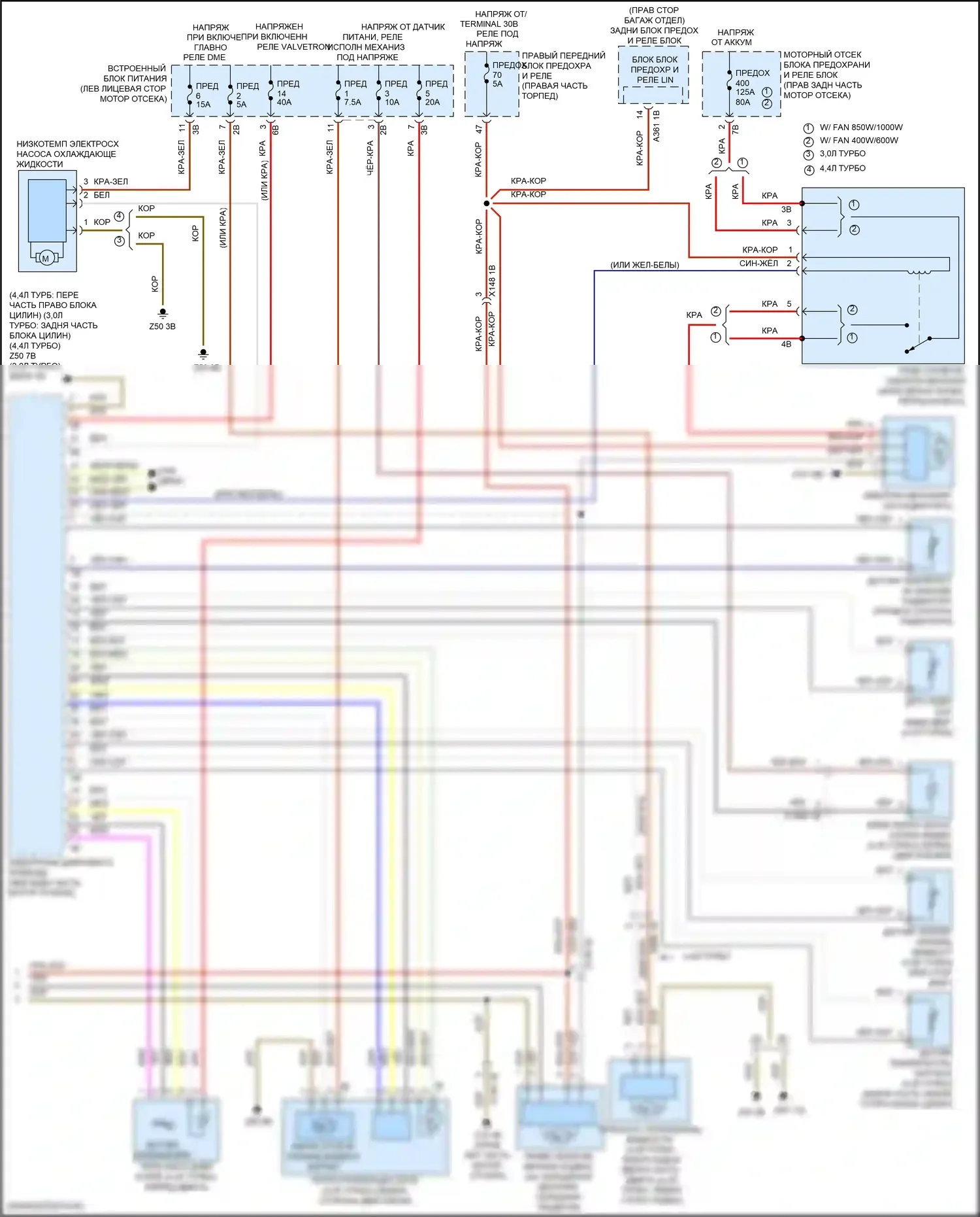 7 серия BMW G11/G12 рестайлинг (2019-2023): Электросхема климат контроля, без заднего автоматического климат-контроля (5 из 5) 