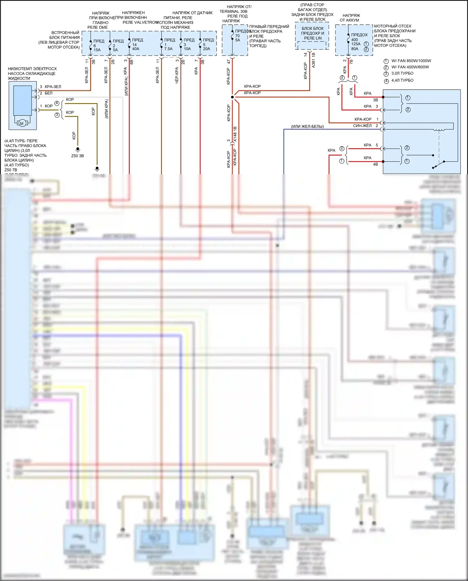 7 серия BMW G11/G12 рестайлинг (2019-2023): Электросхема климат контроля, с задним автоматическим климат-контролем (4 из 4) 