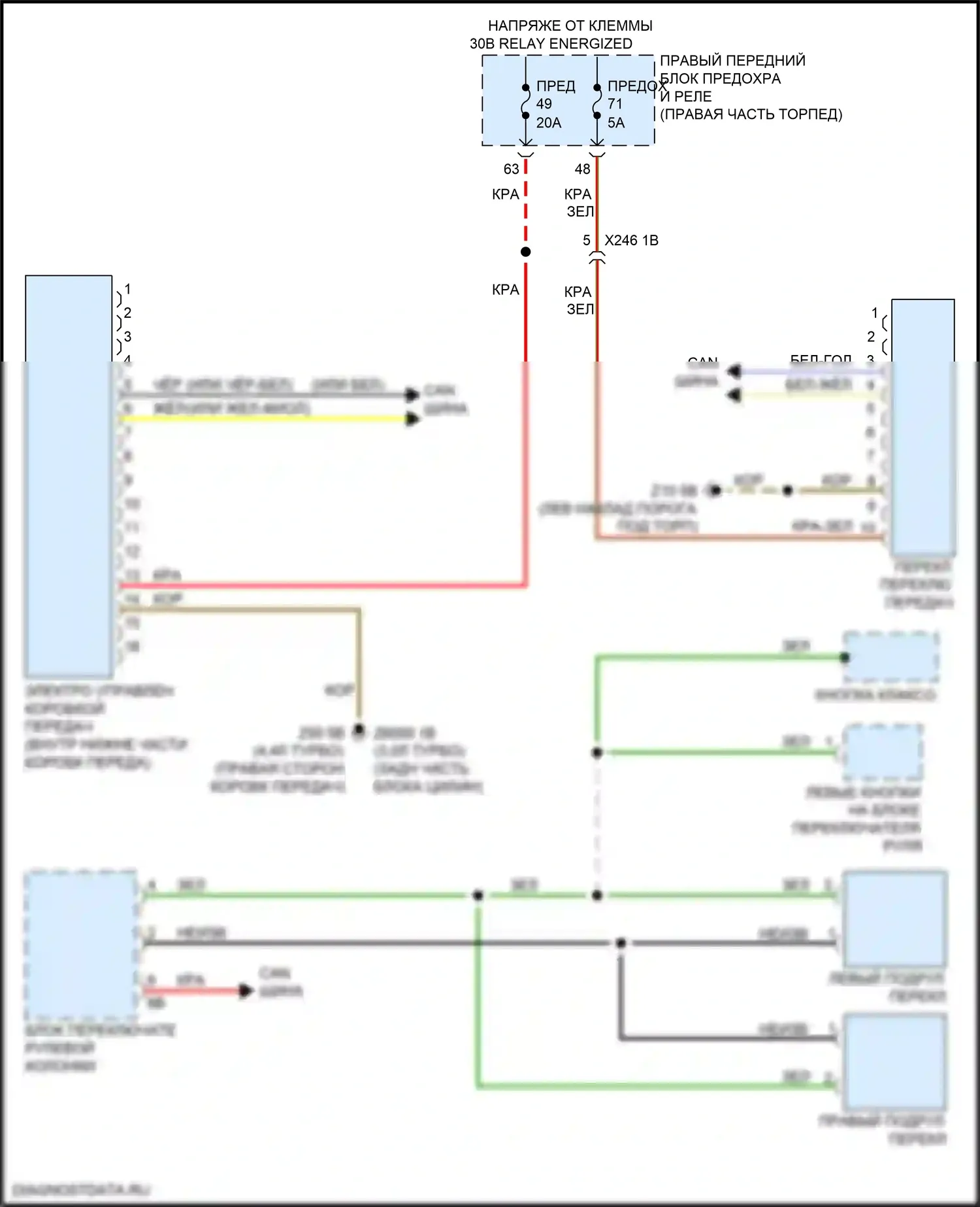 7 серия BMW G11/G12 рестайлинг (2019-2023): Электросхема автоматической коробки передач 