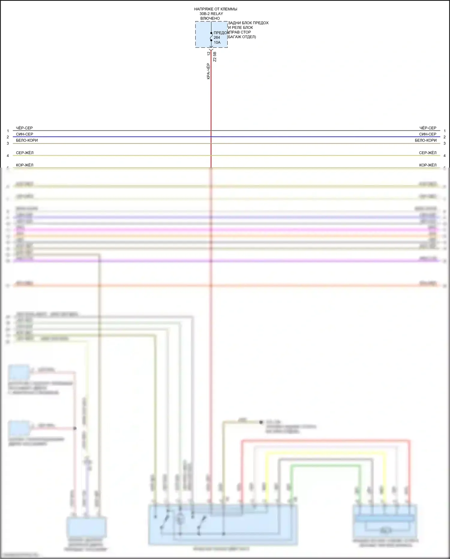 7 серия BMW G11/G12 рестайлинг (2019-2023): Электросхема сигнализации и центрального запирания (3 из 4) 