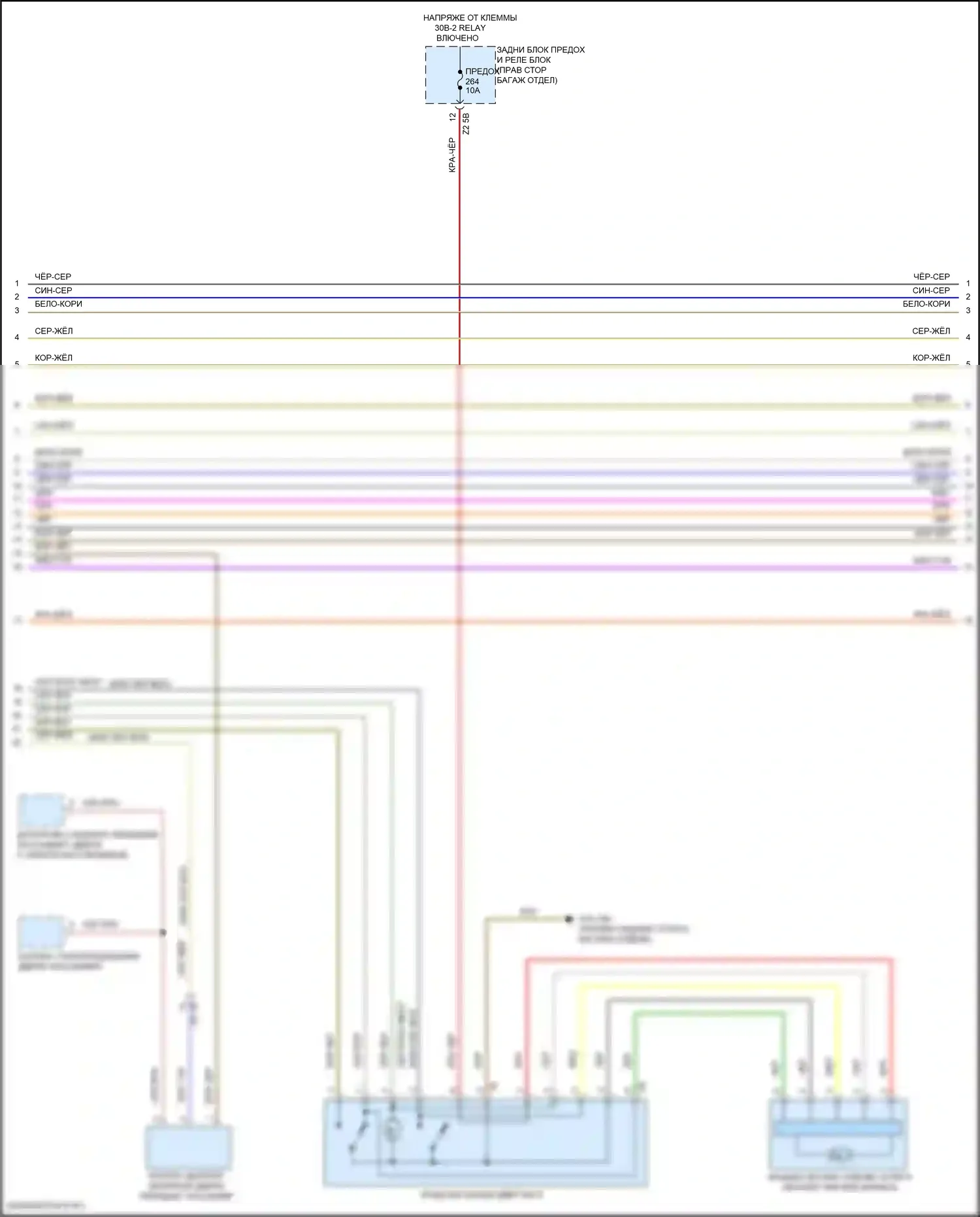 7 серия BMW G11/G12 рестайлинг (2019-2023): Электросхема центрального замка (3 из 4) 