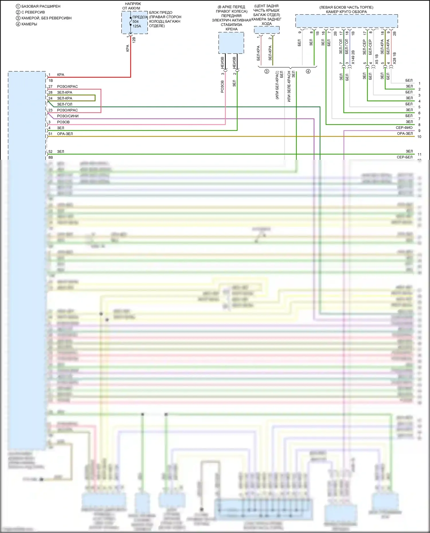 7 серия BMW G11/G12 (2015-2019): Электросхема шины высокого/низкого уровня (1 из 8) 