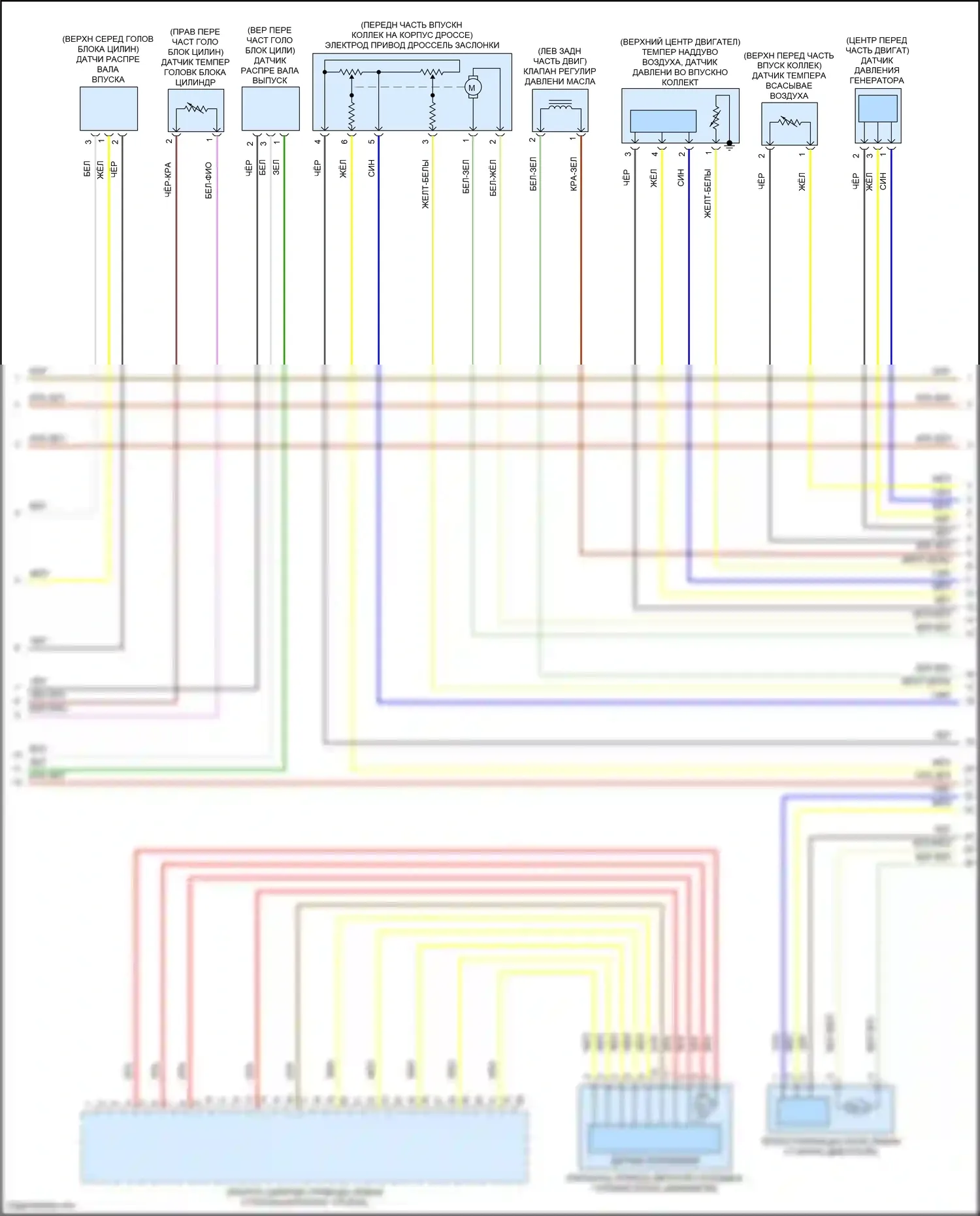 7 серия BMW G11/G12 (2015-2019): Электросхема двигателя 3,0л турбо (2 из 6) 