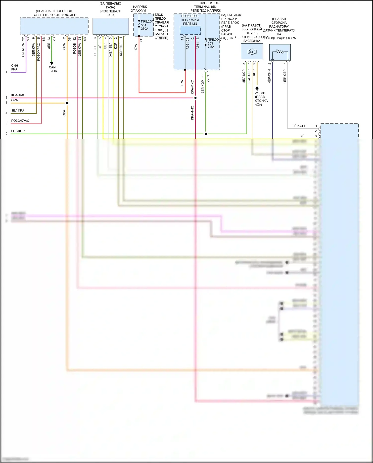 7 серия BMW G11/G12 (2015-2019): Электросхема двигателя 4,4л турбо (11 из 11) 