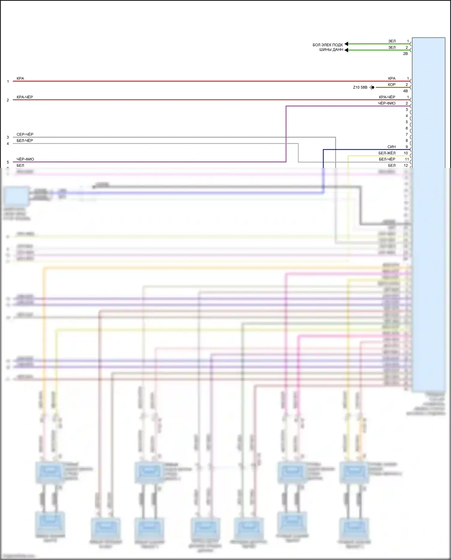 7 серия BMW G11/G12 (2015-2019): Топ hifi магнитолы электросхема, премиум (2 из 2) 