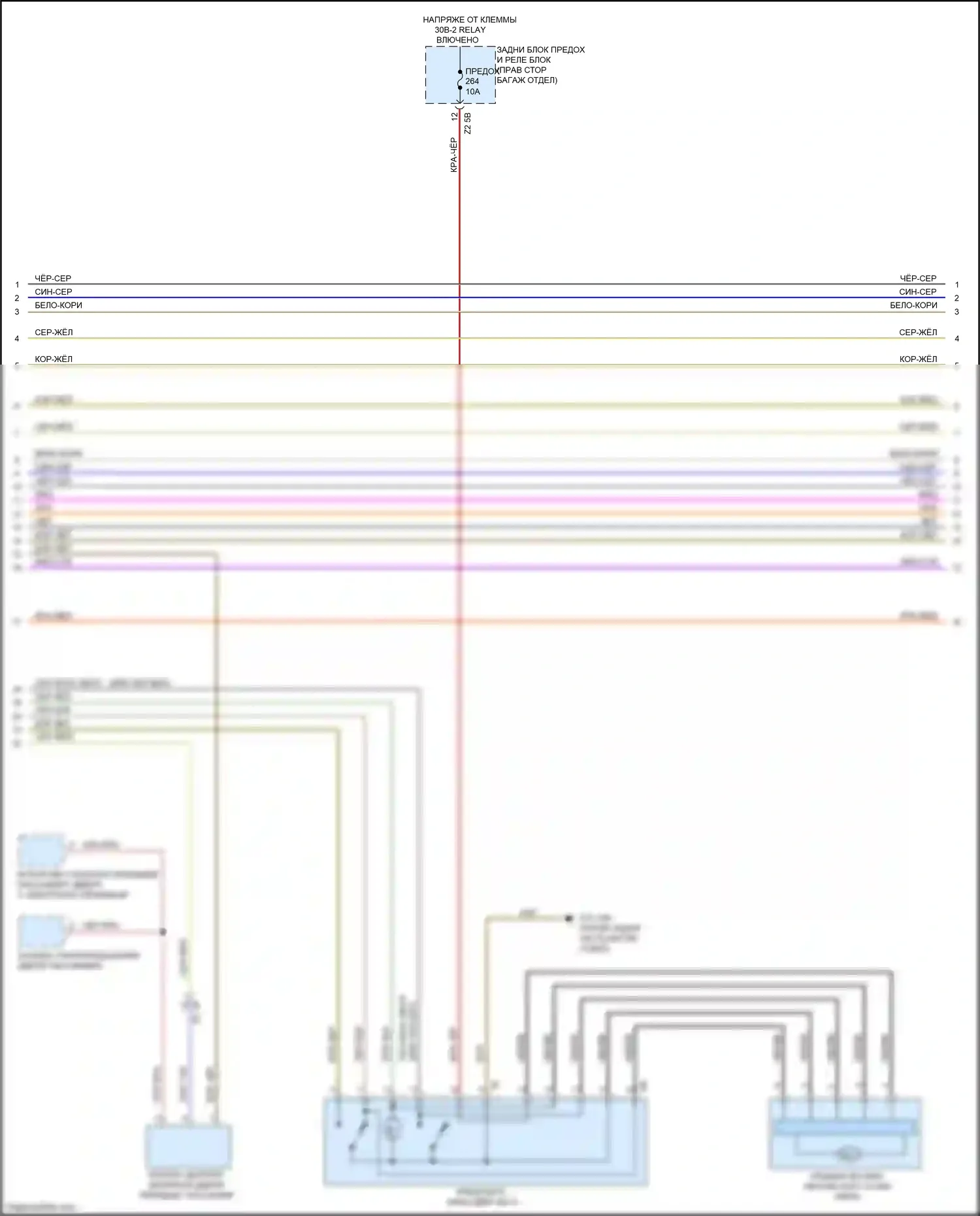 7 серия BMW G11/G12 (2015-2019): Электросхема сигнализации и центрального запирания (3 из 4) 