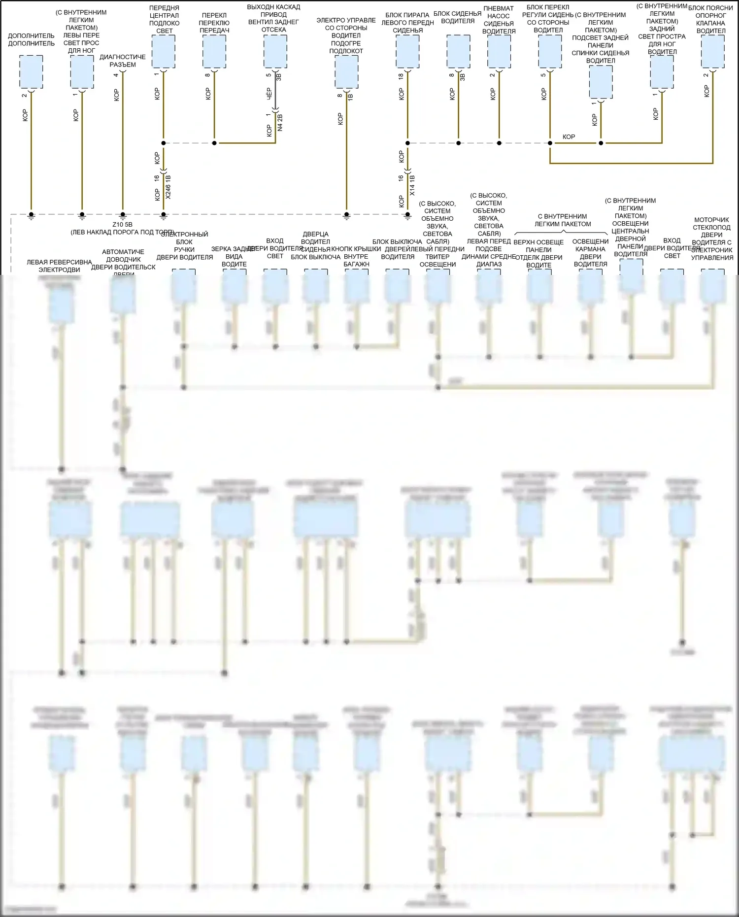7 серия BMW G11/G12 (2015-2019): Электросхема разводки массы (4 из 6) 
