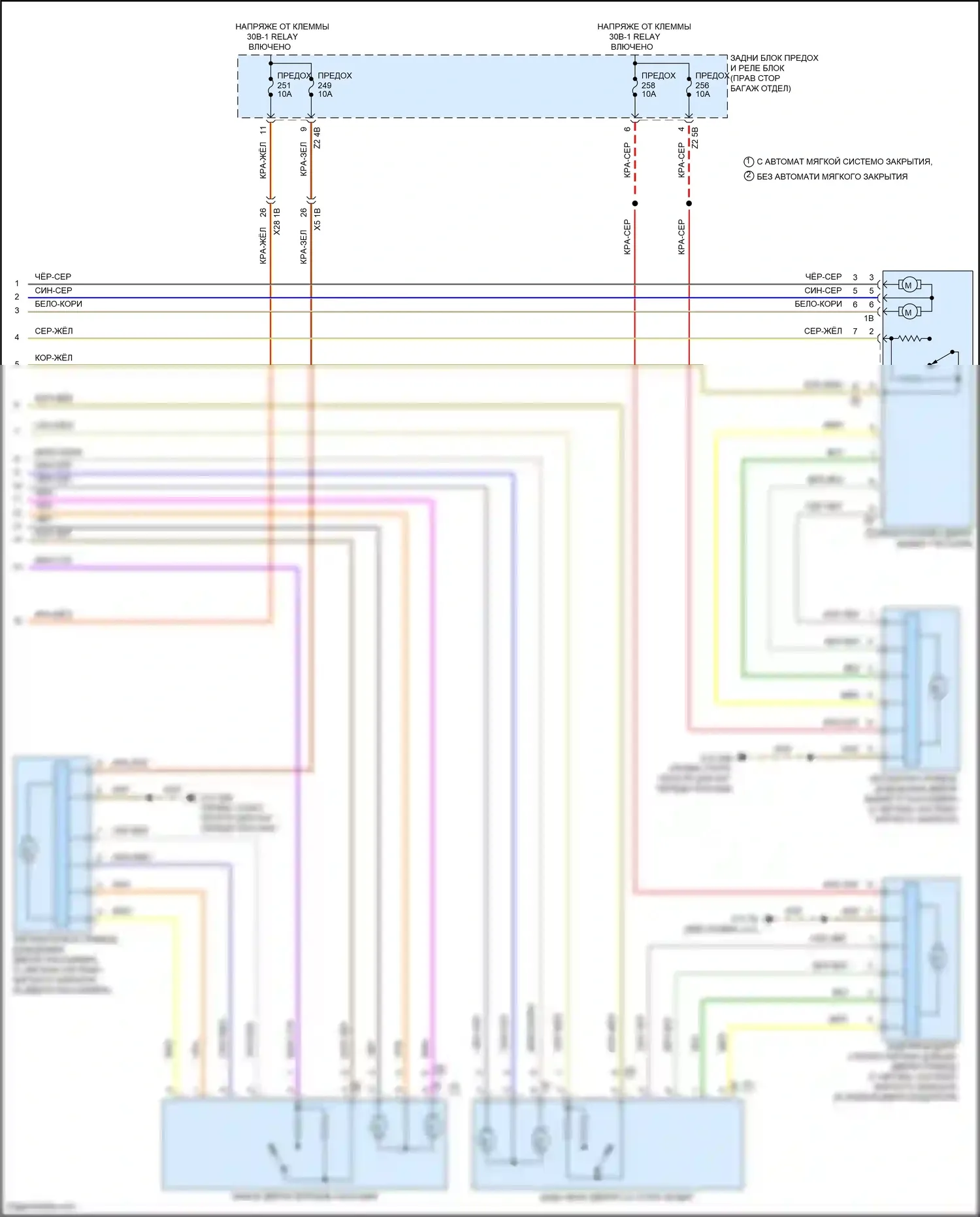 7 серия BMW G11/G12 (2015-2019): Электросхема центрального замка (4 из 4) 