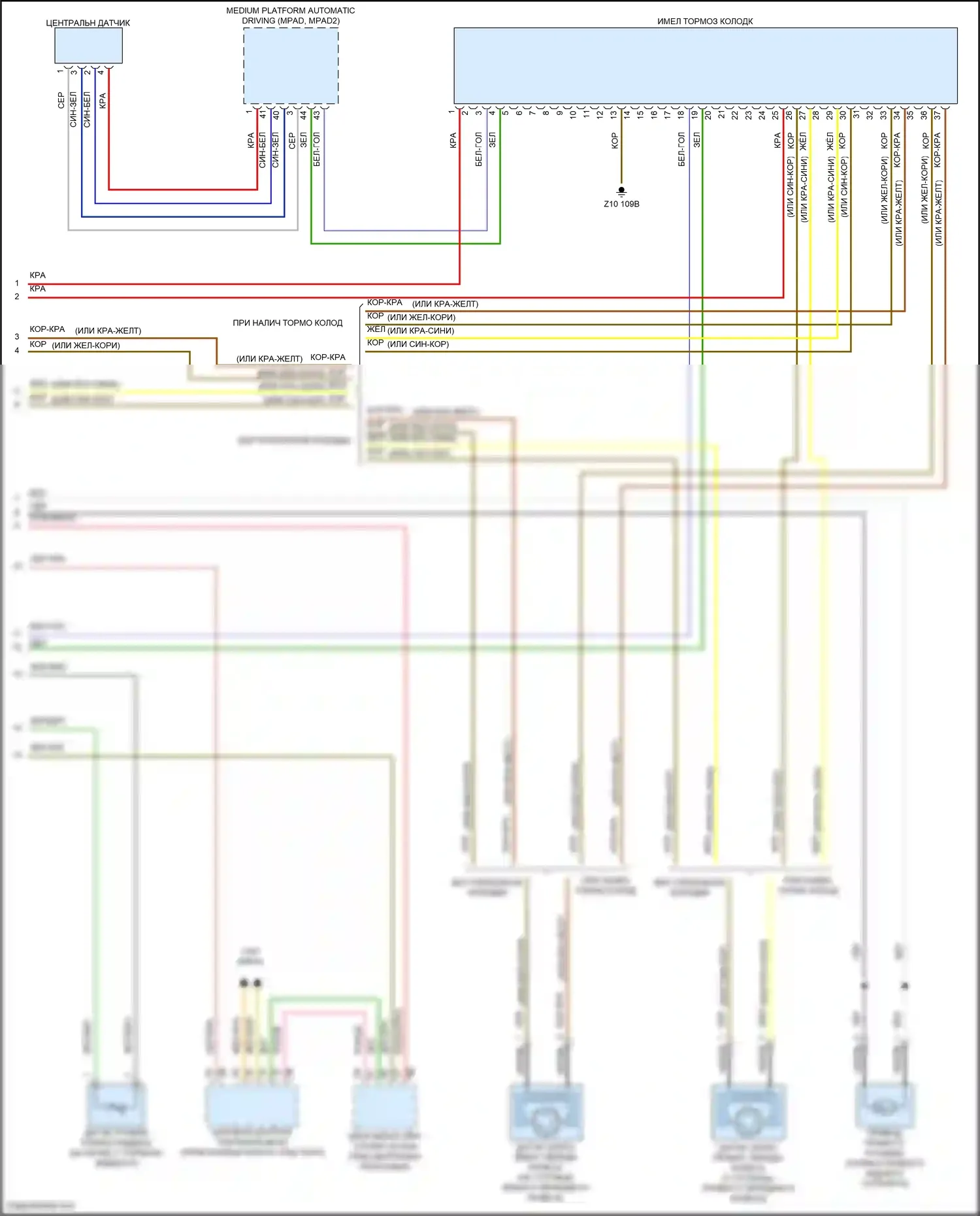 7 серия BMW G70 (2022-2024): Антиблокировочная система abs электросхема (2 из 2) 