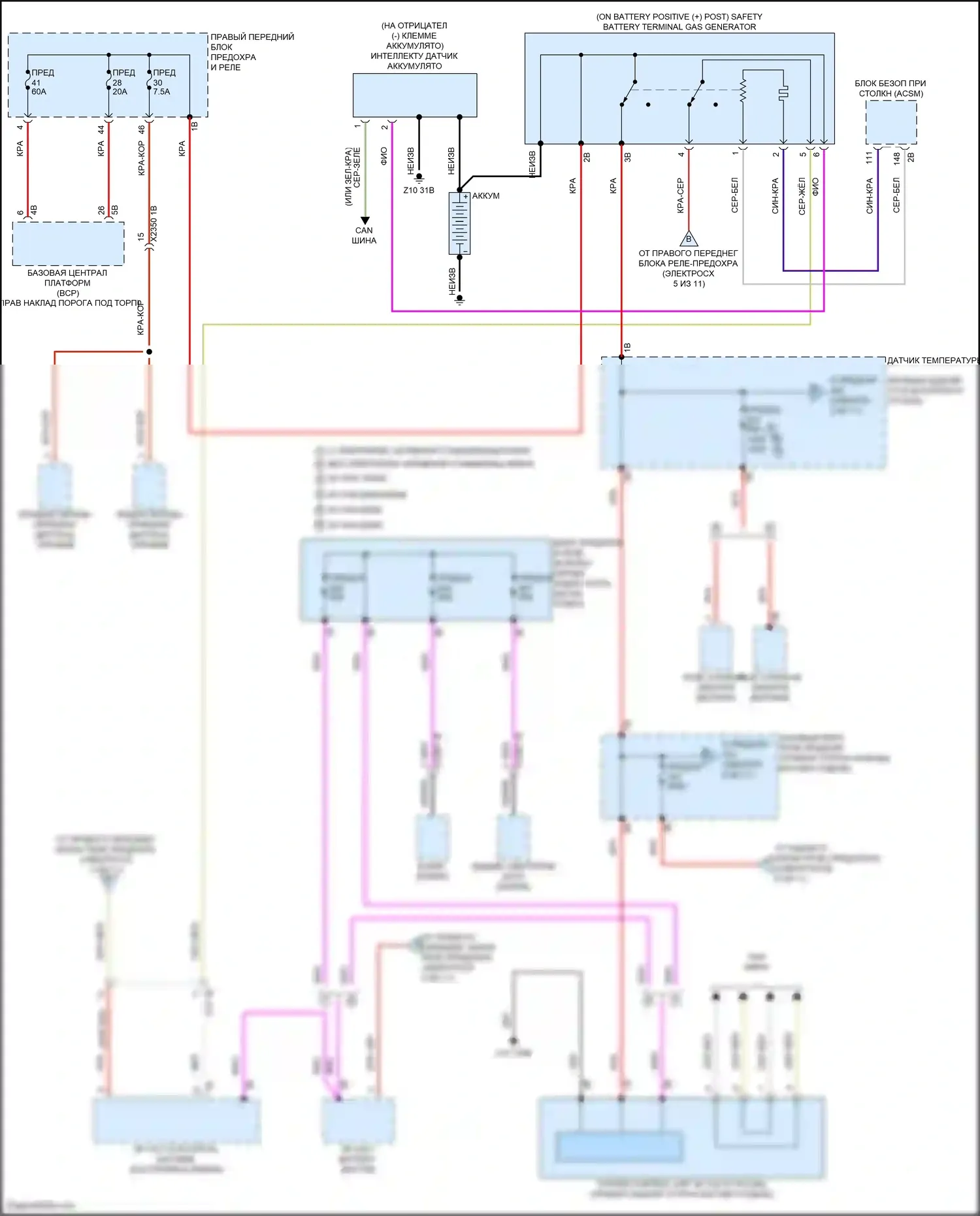7 серия BMW G70 (2022-2024): Электросхема блока предохранителей реле (1 из 11) 