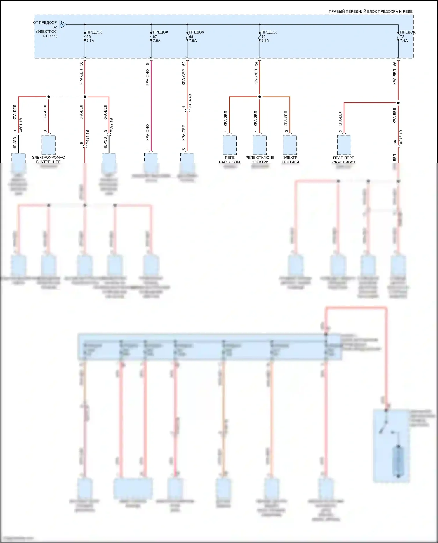 7 серия BMW G70 (2022-2024): Электросхема блока предохранителей реле (11 из 11) 