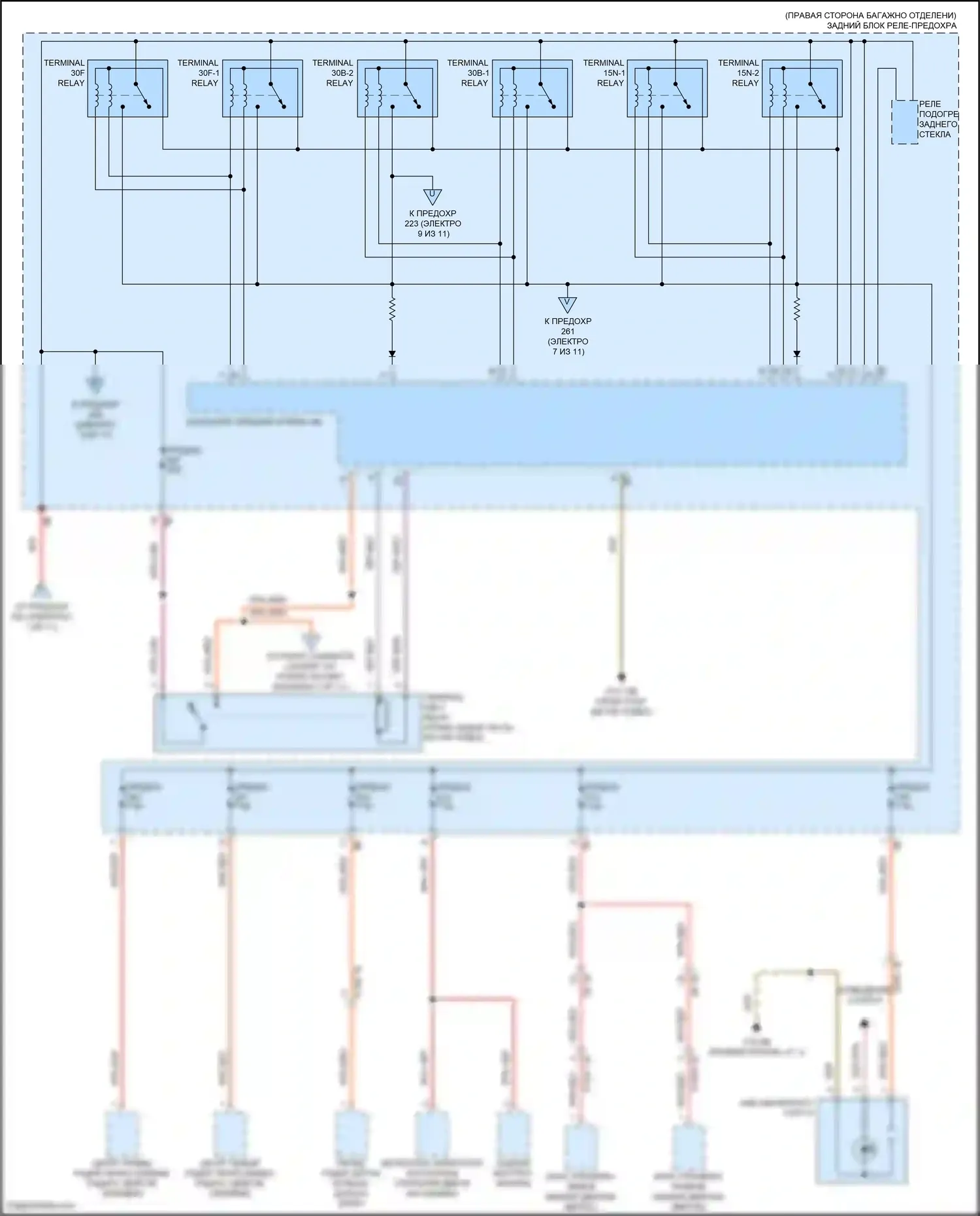 7 серия BMW G70 (2022-2024): Электросхема блока предохранителей реле (6 из 11) 