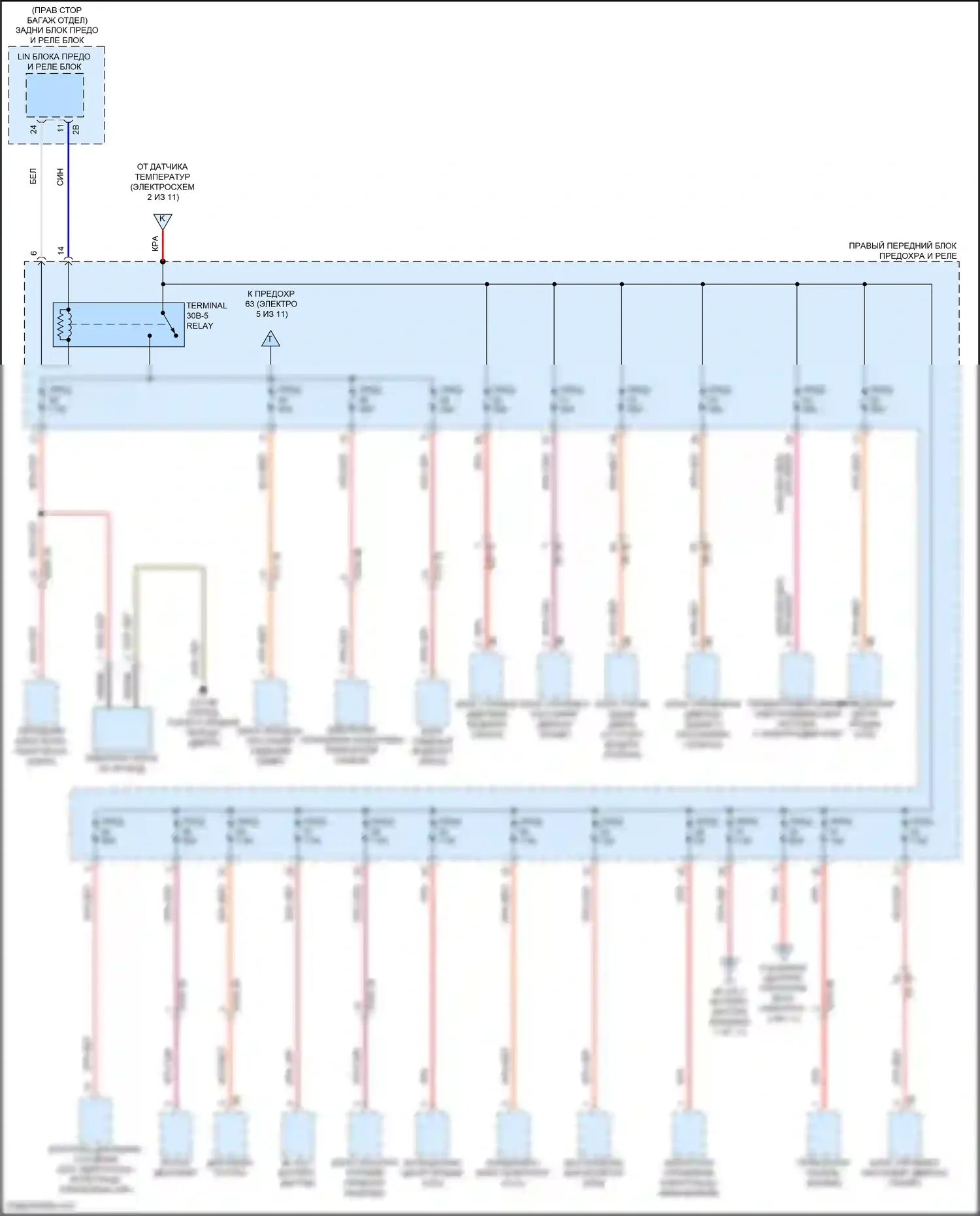 7 серия BMW G70 (2022-2024): Электросхема блока предохранителей реле (8 из 11) 