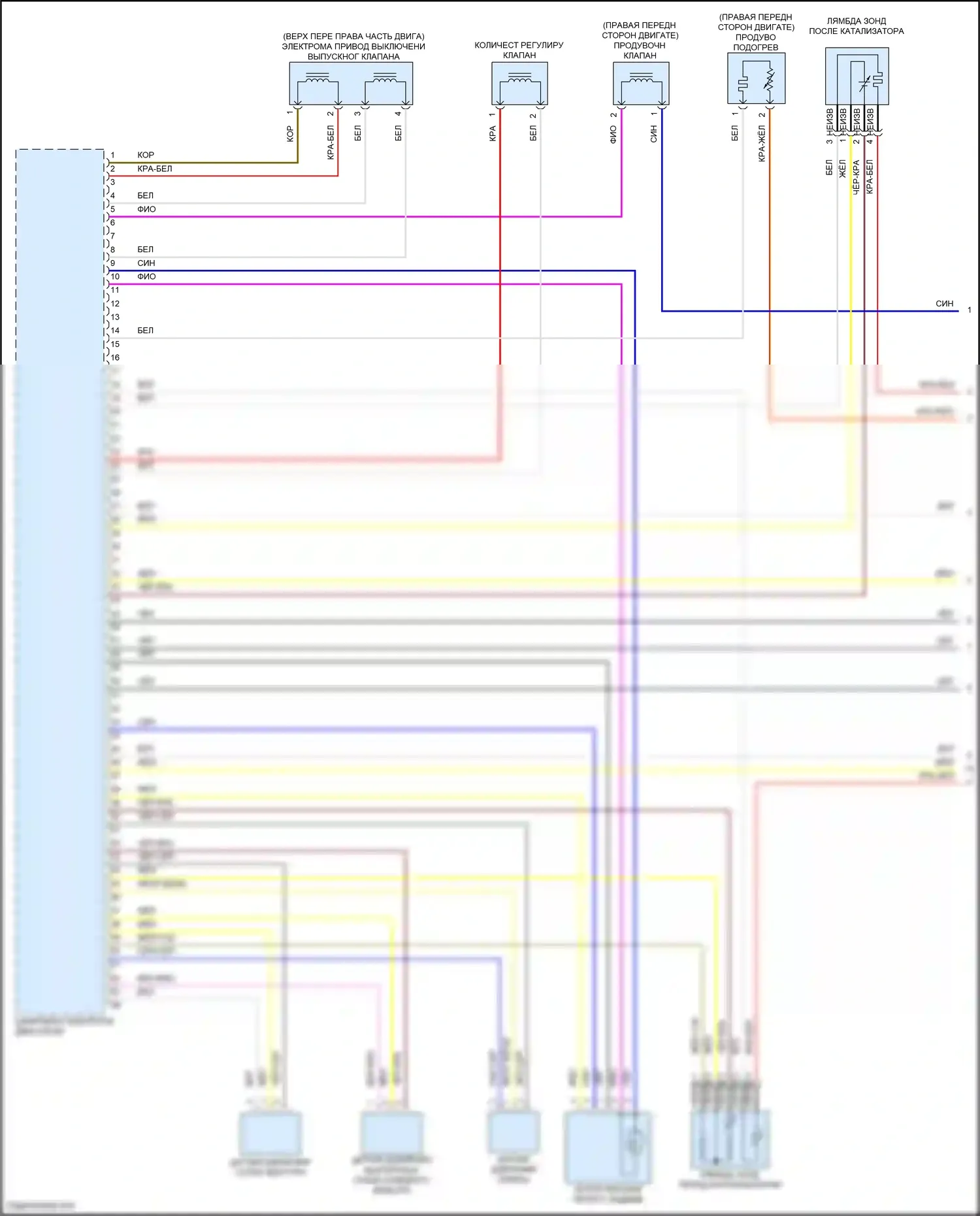 7 серия BMW G70 (2022-2024): Электросхема двигателя 3,0л турбо (1 из 11) 