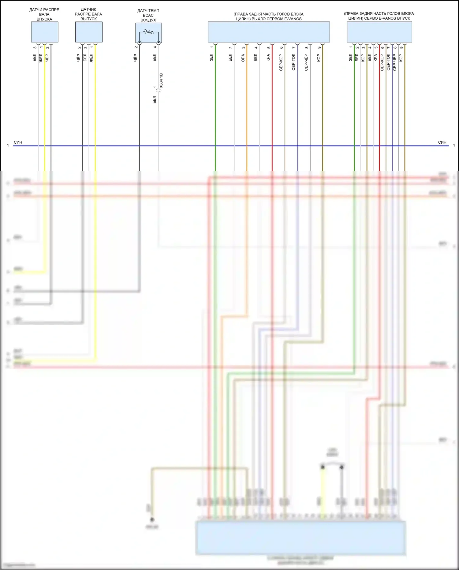 7 серия BMW G70 (2022-2024): Электросхема двигателя 3,0л турбо (2 из 11) 
