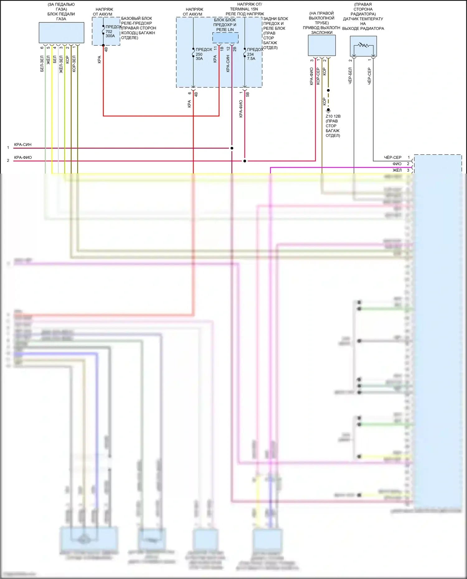 7 серия BMW G70 (2022-2024): Электросхема двигателя 4,4л турбогибрида (13 из 13) 