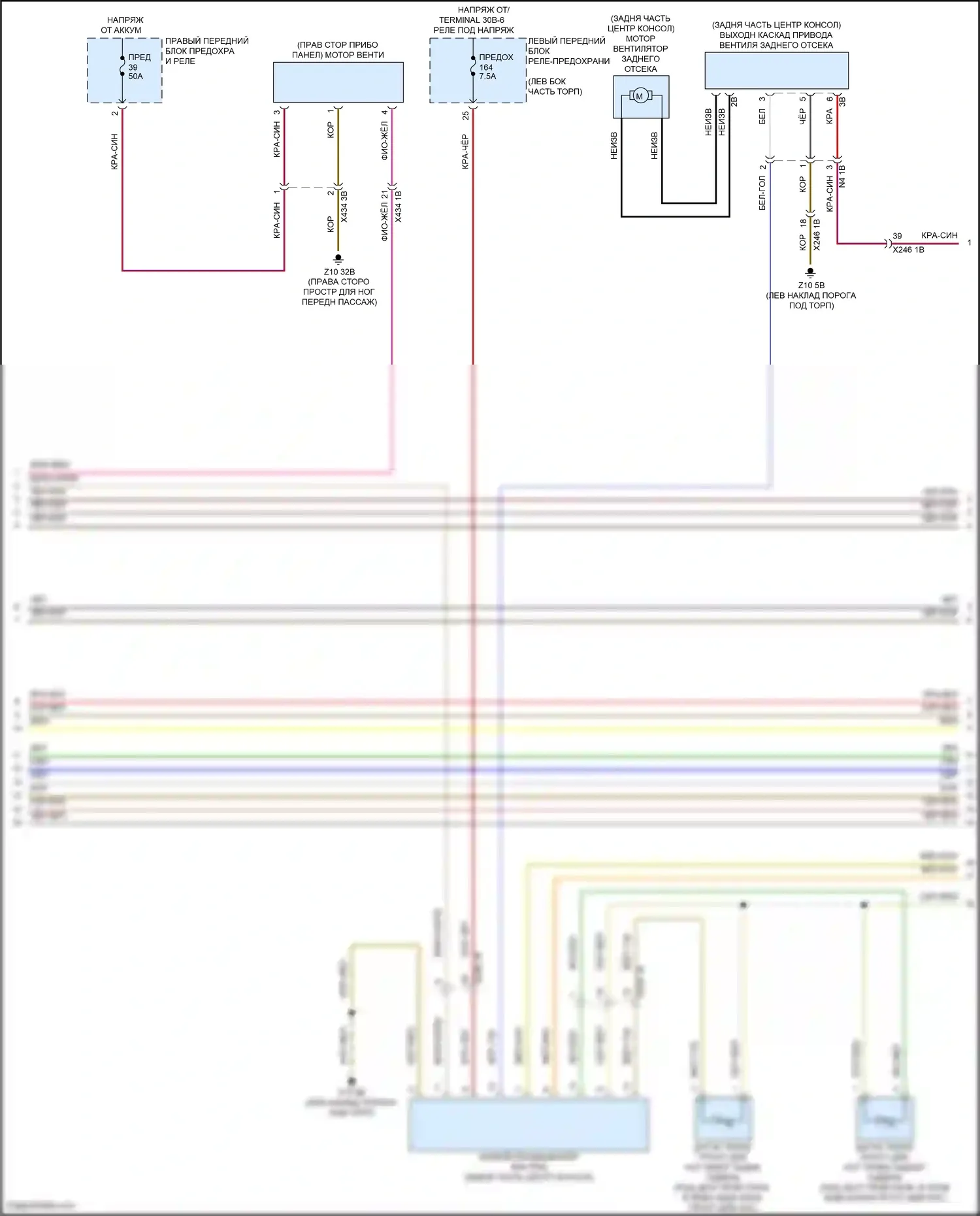 7 серия BMW G70 (2022-2024): Электросхема климат контроля (2 из 6) 