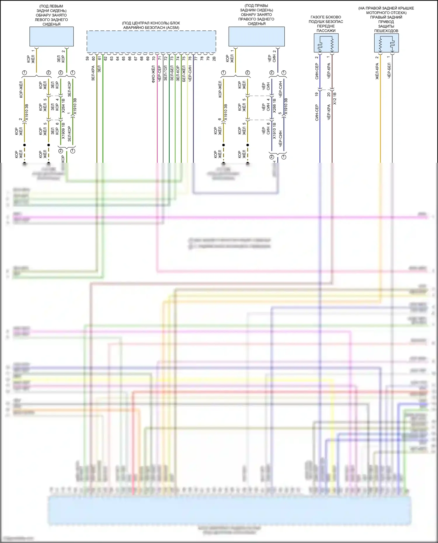 7 серия BMW G70 (2022-2024): Электросхема подушек безопасности (3 из 5) 